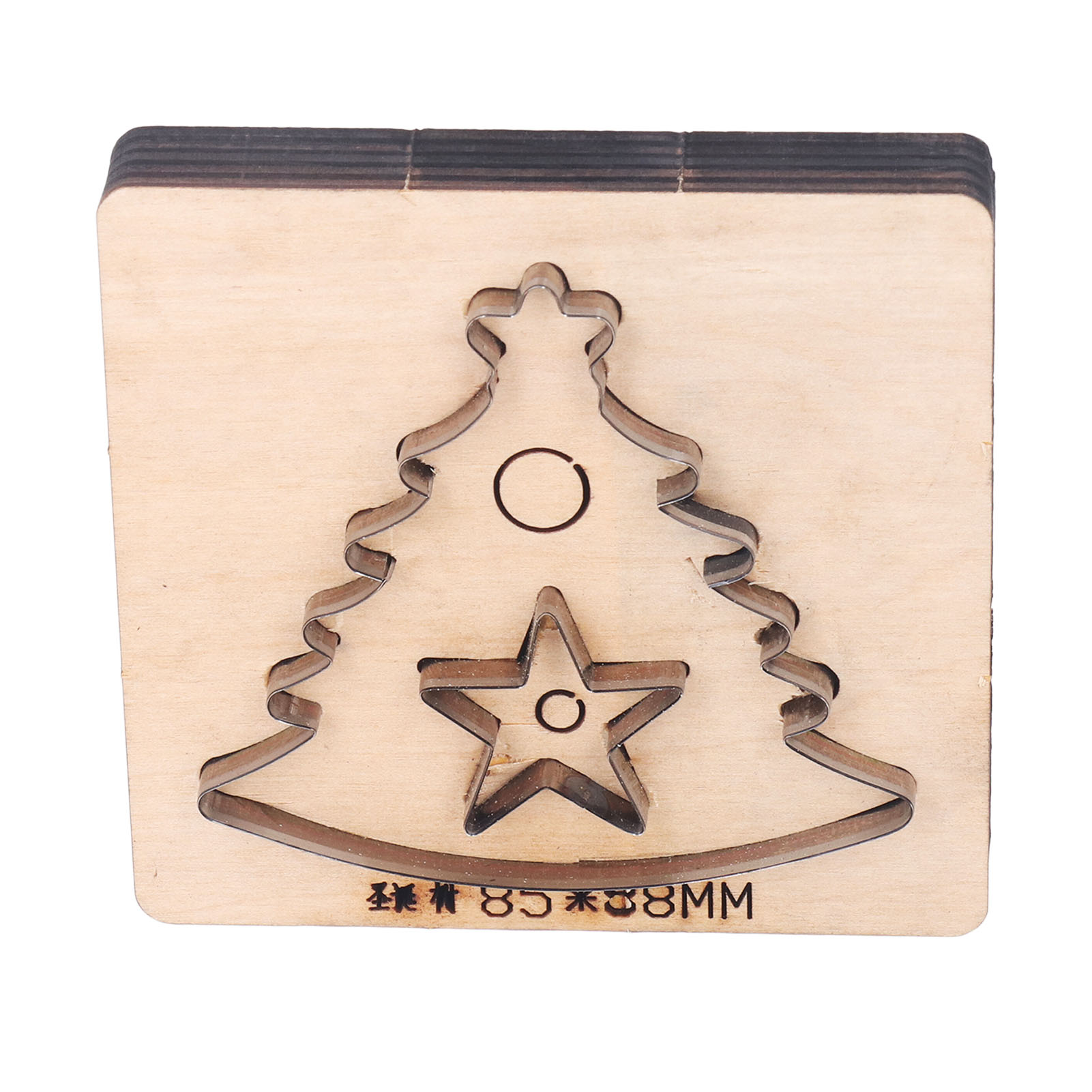 Lederschneidschablone In Weihnachtsbaumform, 11 X 10,5 X 2,3 Cm, Legierter Stahl, Lederschneidwerkzeug Für Diy-projekte