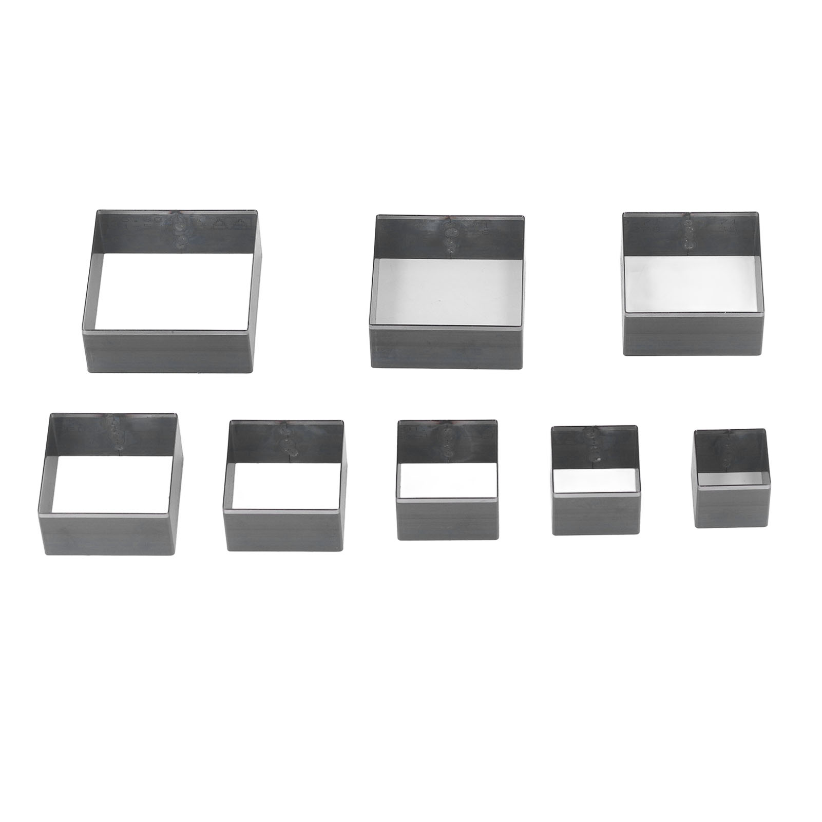 Set Mit 8 Quadratischen Lochern Aus Legiertem Stahl Für Leder, Mehrlagige Stoffe Und Gürtel