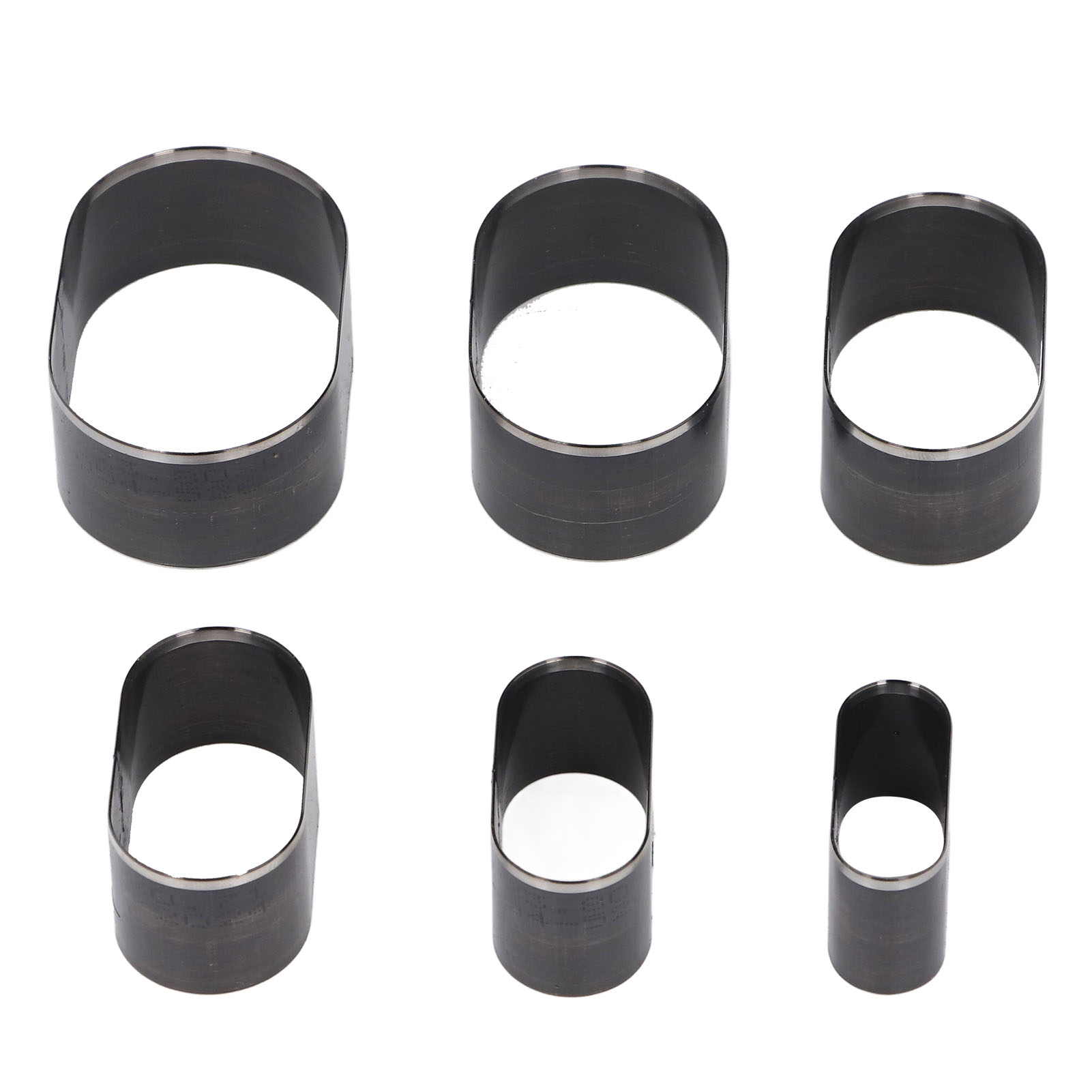 Set Mit 6 Ovalen Lederlochern Aus Legiertem Stahl, 35, 40, 45, 50, 55 Und 60 Mm Durchmesser Zum Schneiden