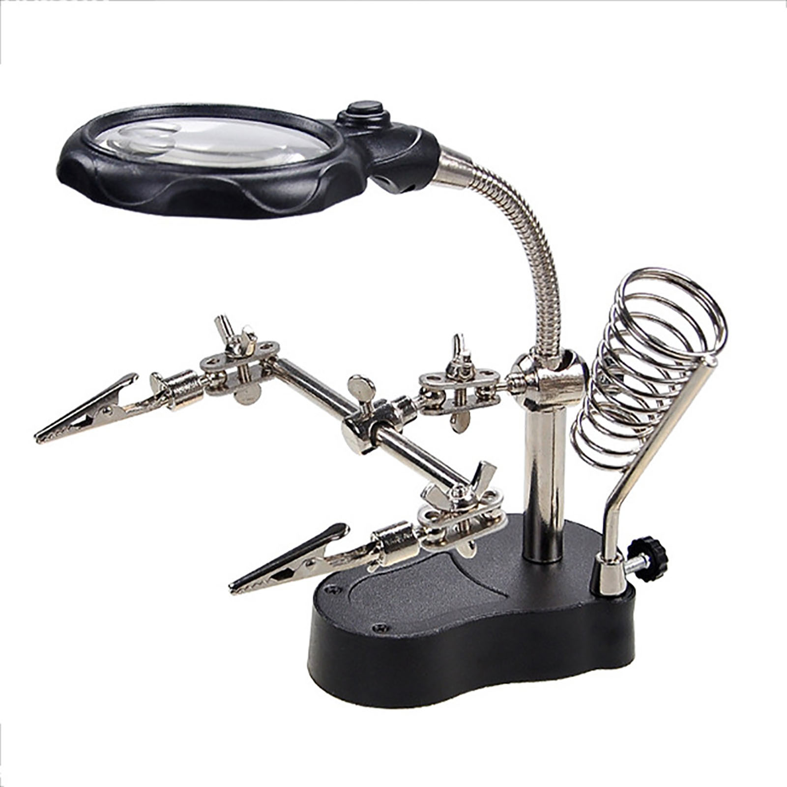 Schweißstation Mit Lupe Und Led-lampe, Lupe Mit Zusätzlichen Edelstahlklemmen Für Hardware-reparaturen