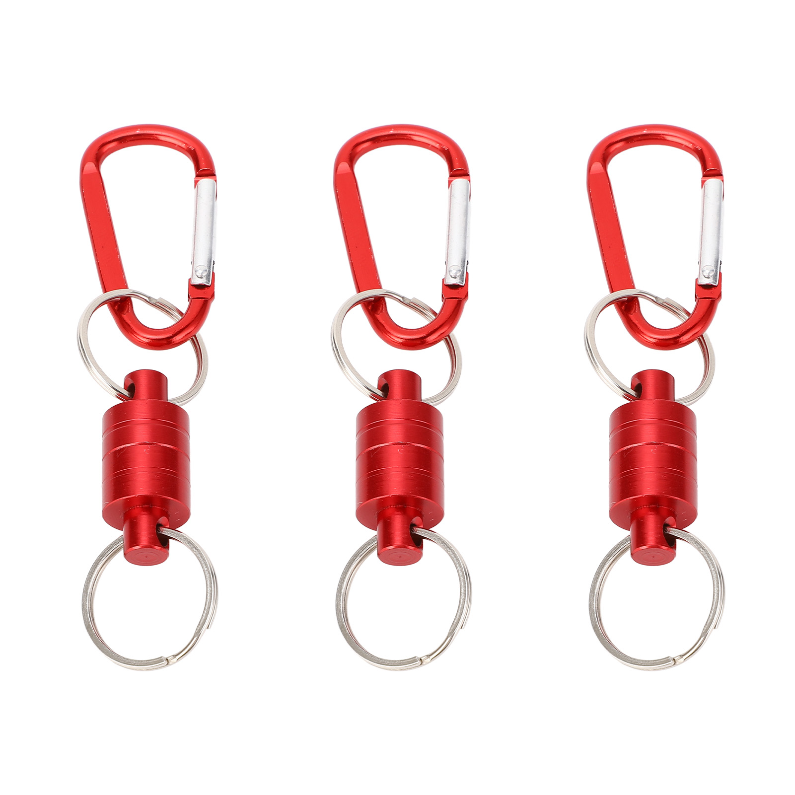 Set Aus 3 Abnehmbaren Magnetischen Schlüsselanhängern Mit Schnellverschluss Aus Aluminiumlegierung, Tragbare Magnetische Schlüsselanhänger Für Werkzeuge, Reparaturen Und Heimwerkerprojekte.