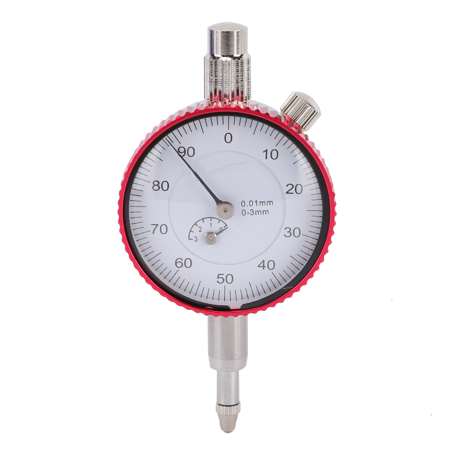 Messuhr 0–3 Mm, Messbereich 0,01 Mm, Präzision, Edelstahl, Metrisch, Für Drehbank, Werkstatt, Kreissäge