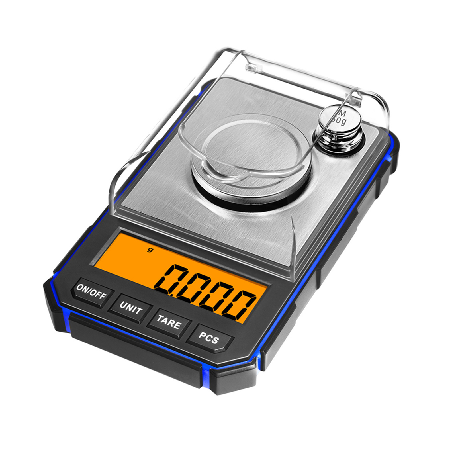 Elektronische Schmuckwaage, 50 G, 0,001 G, Hohe Präzision, Lcd-display, Kompakt, Taschenformat, Laboranzeige, Milligramm, Modell Tsc01735
