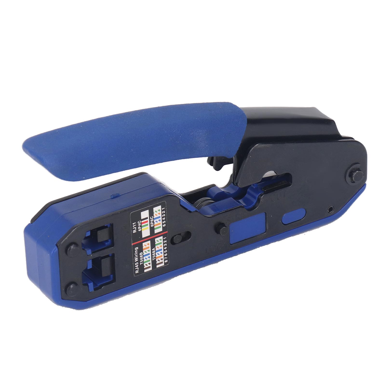 Rj45 Crimpwerkzeug-set Mit Abisolierzange Für Cat5-, Cat5e- Und Cat6-kabel, Einschließlich Durchgangslochverbinder, Mit 50 8p8c-steckern Und -hülsen.