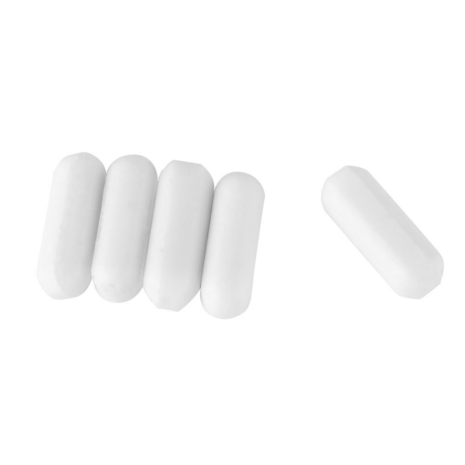 Packung Mit 5 Weißen Ptfe-rührmagneten Typ C Für Labormagnetrührer