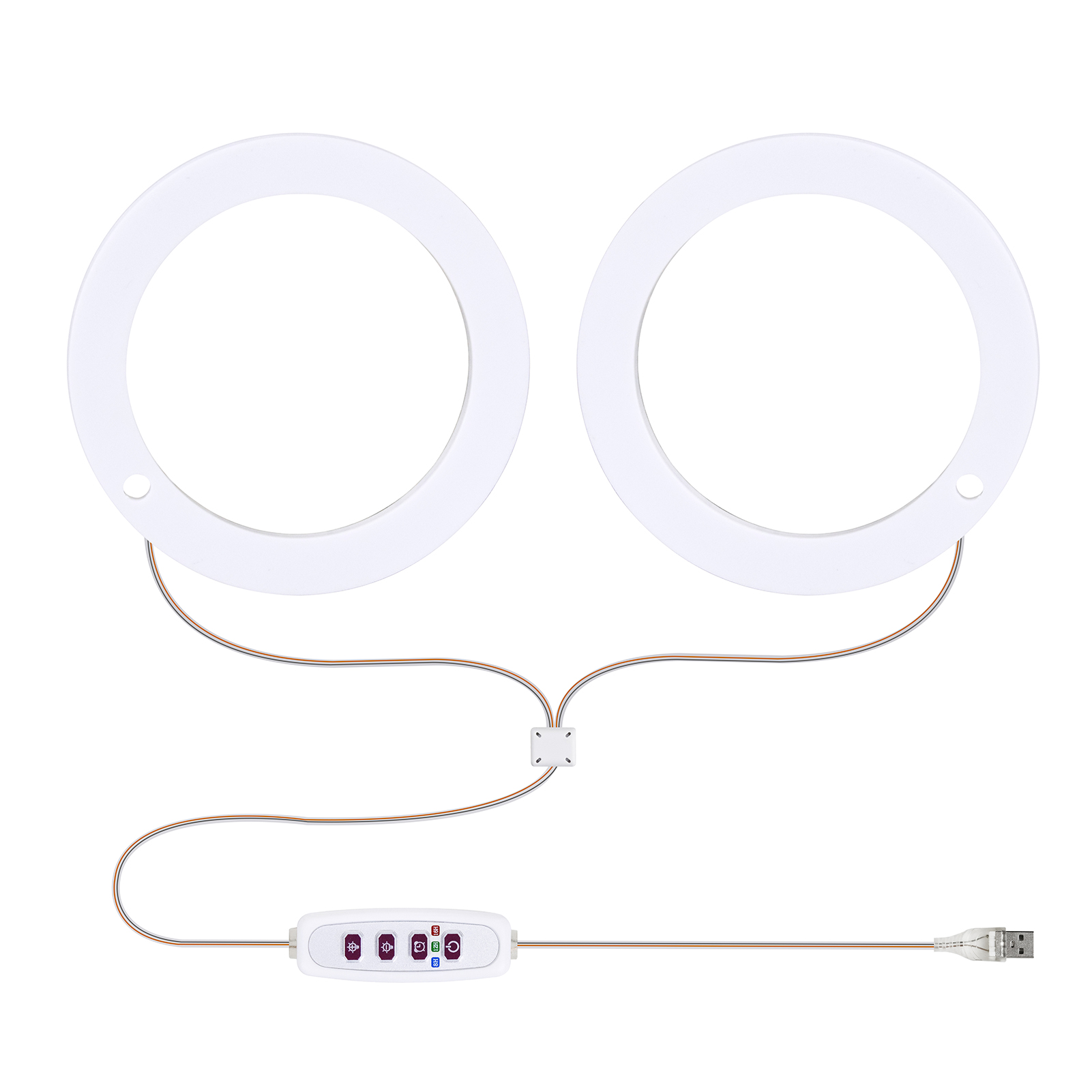 Vollspektrum-led-pflanzenlampe Mit 20 Leds, 8/12/16-stunden-timer, 5 Einstellbaren Helligkeitsstufen, Usb-anschluss, Abschirmring Für Sukkulenten