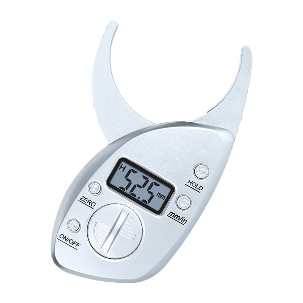 Digitale Elektronische Hautfaltenmesszange Zur Körperfettanalyse Und Gewichtsreduktion, Fitnessgerät, Abs Silber, 11 X 5,5 X 2 Cm, 1 Stück
