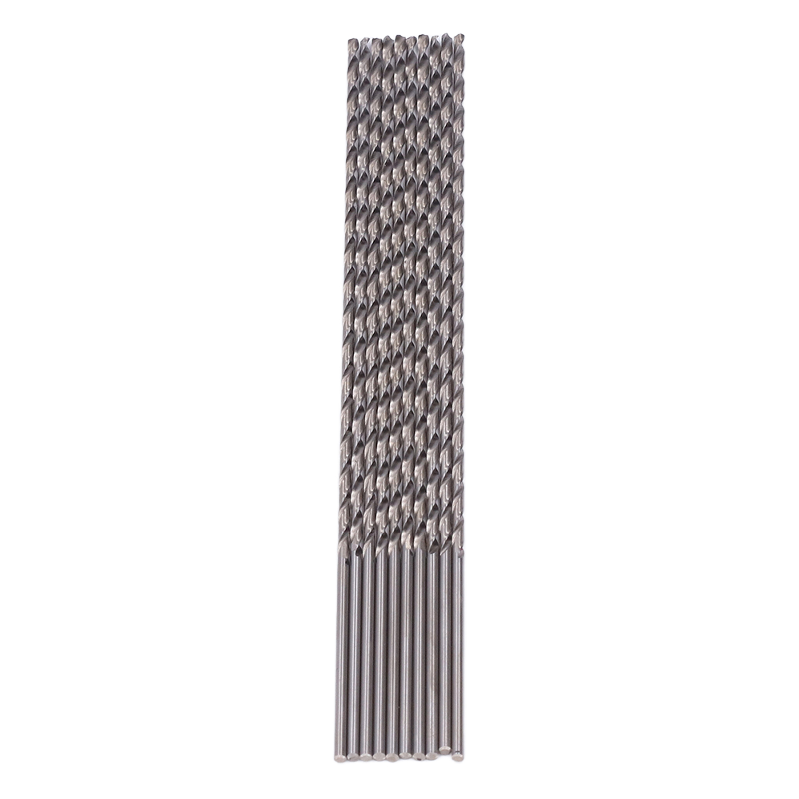 Set Mit 10 Extra Langen Spiralbohrern Aus Hochgeschwindigkeitsstahl, Geradem Rundschaft, 2,5 X 200 Mm, Für Nichteisenmetalle