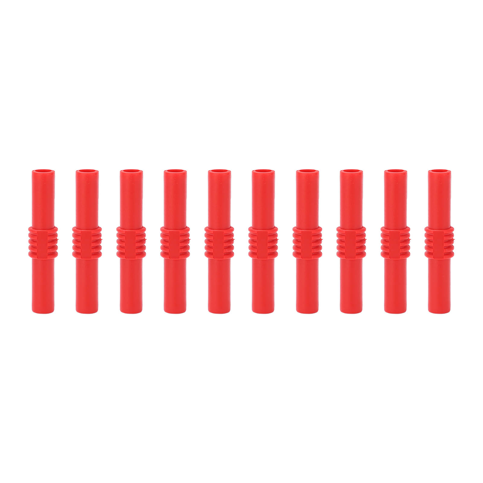 10 Stück 4 Mm Pvc-isolierte Messing-bananenstecker (buchse-buchse) Für Elektronik Und Haushaltsgeräte J.20009 Rot