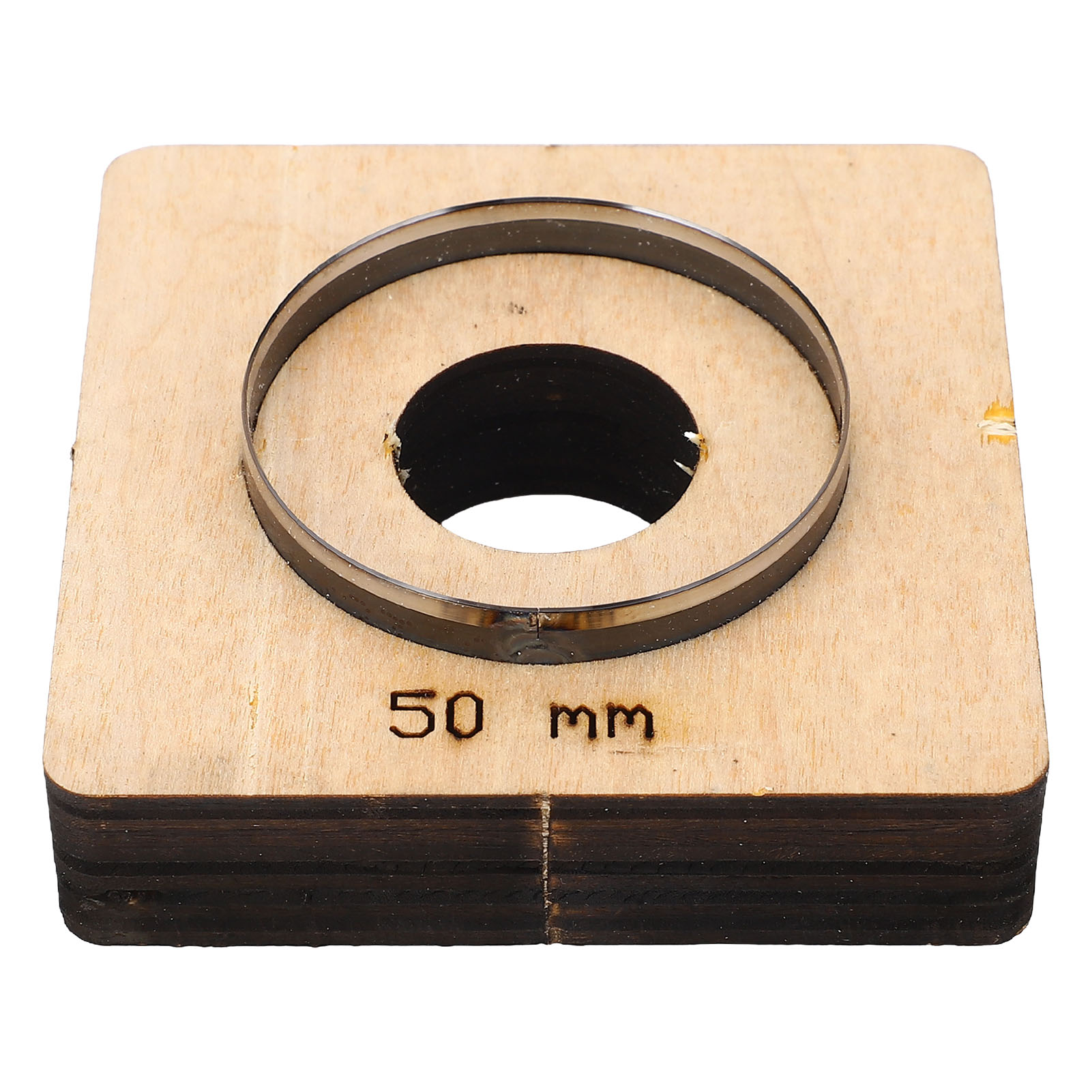Runder Ausstecher Aus Legiertem Stahl Und Birke, 50 Mm, Für Leder, Kunststoff, Pappe, Gummi, Ton, Stoff, Holz