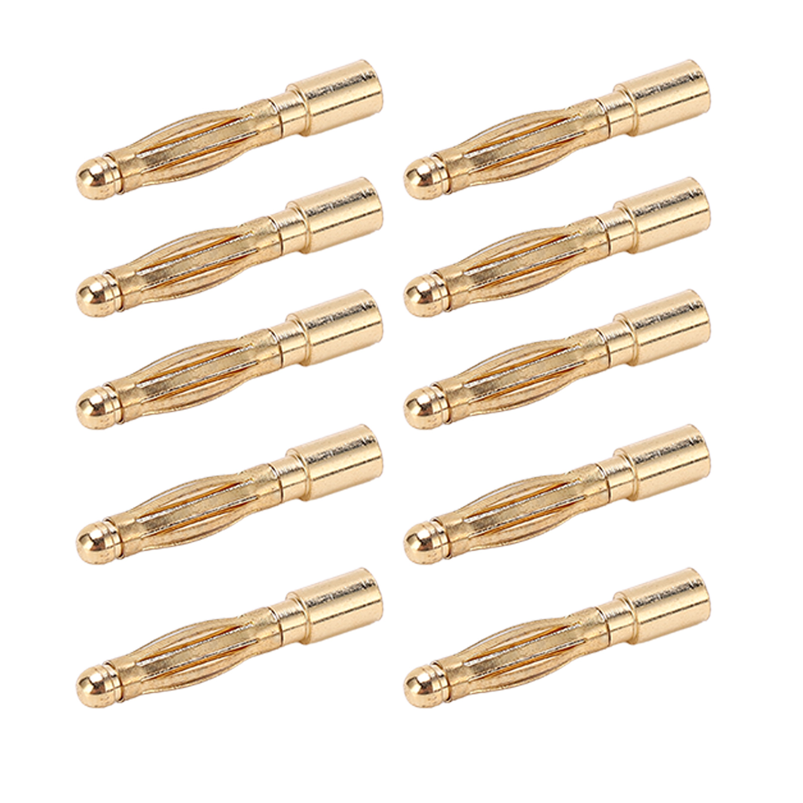 10 Stück 2,0 Mm Bananenstecker Aus Reinem Kupfer, Vernickelt, Für Netzstecker