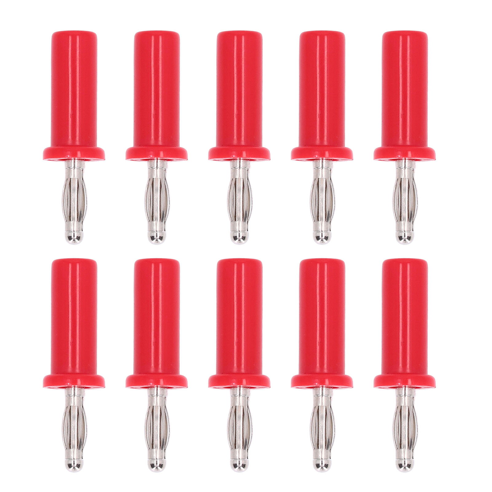 10 Stück Bananenstecker-laternenstecker Aus Messing Und Abs, Geschweißt, Für Elektronische Geräte, 4 Mm, Rot