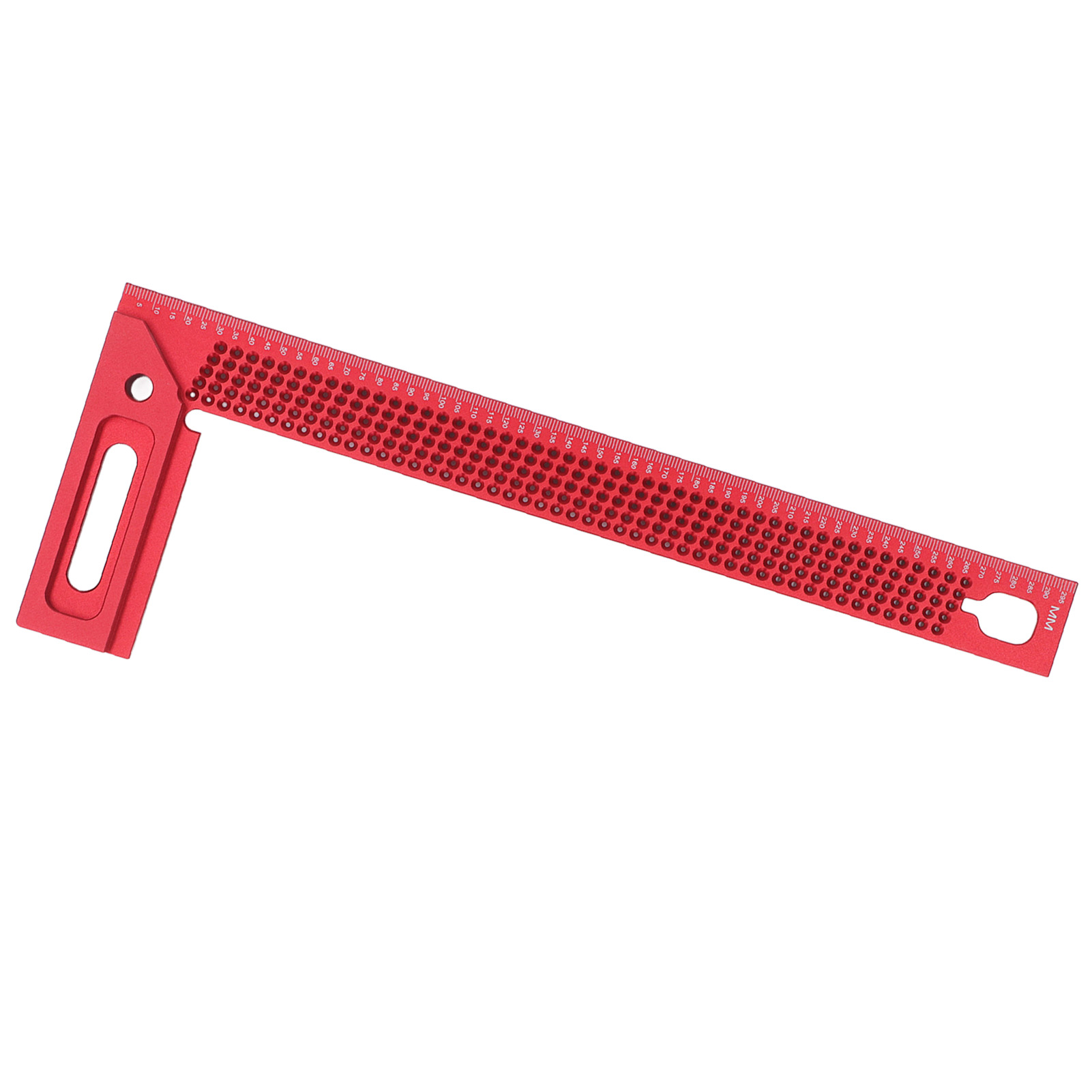 Tischlerwinkelmesser Mit Löchern Zum Markieren Von 45 Und 90 Grad, 300 Mm Aluminium-markierungslineal