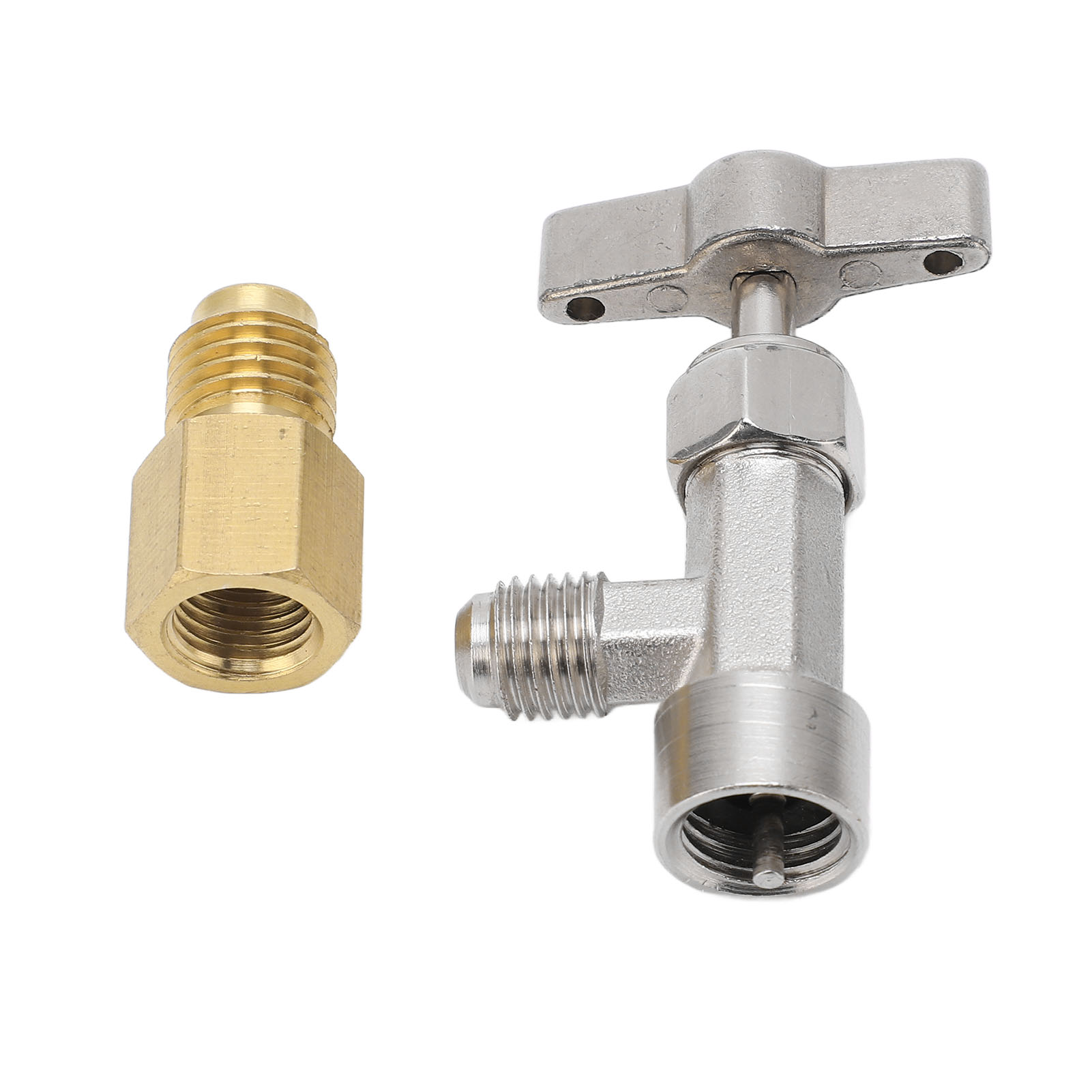1/4" 1/2" Edelstahl-selbstschweiß-bohrventil Für Freon-spender Mit Schlauchadapter Für Autos