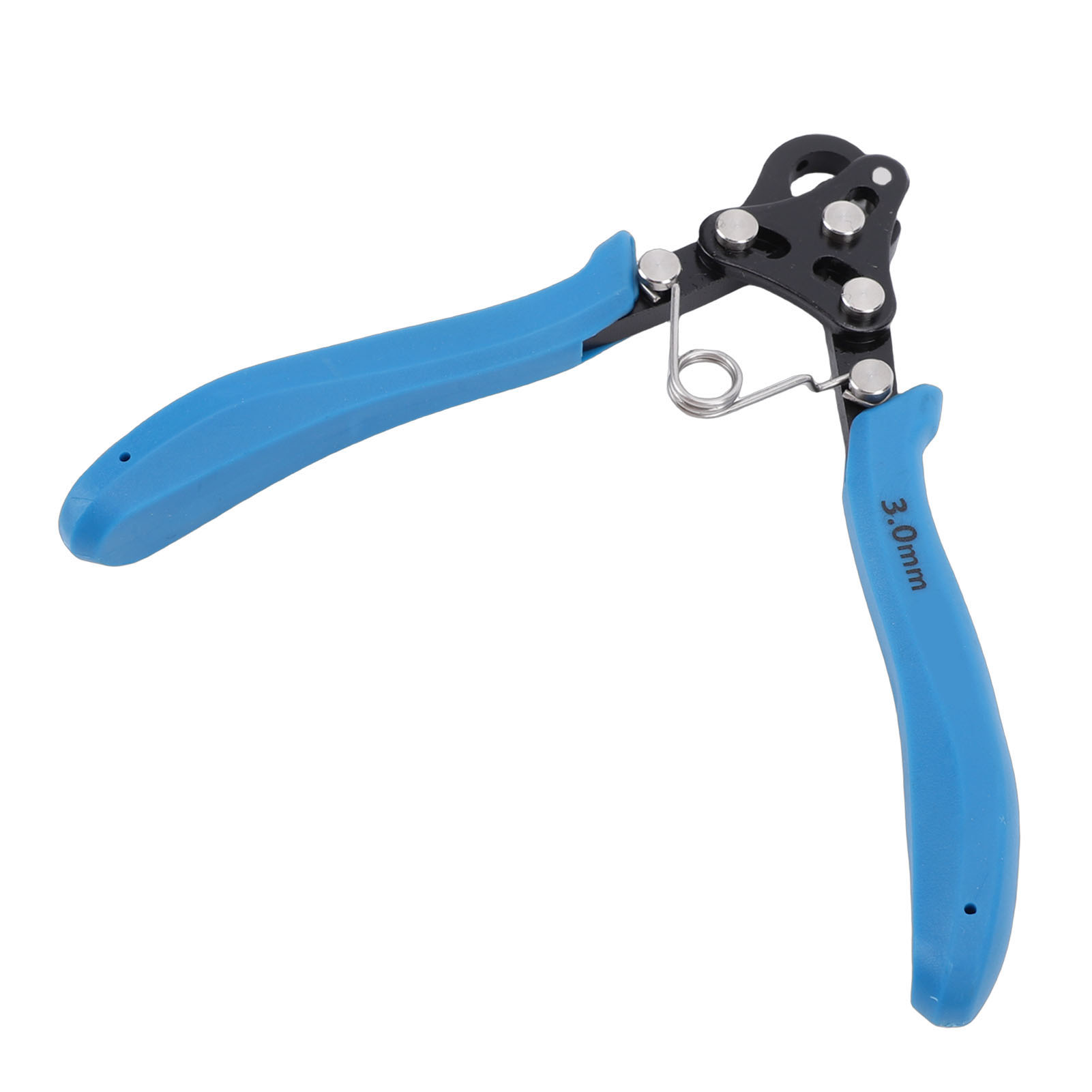 Einstufige 3-mm-schlingenzange Aus Hochkohlenstoffhaltigem Stahl Mit Blauem Pvc-griff Für Schmuck- Und Basteldrähte (18–26 G), Gold, Silber, Kupfer, Eisen