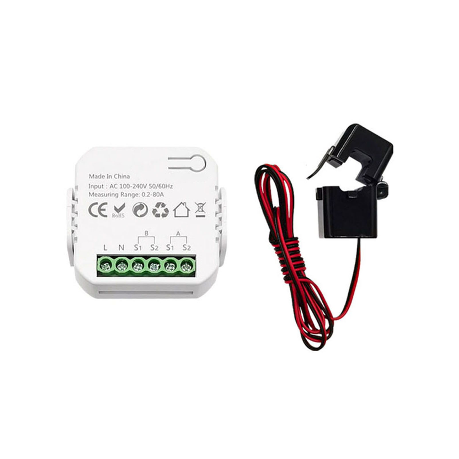 Tuya Zigbee Multifunktions-energiezähler Mit Spannungs-, Strom- Und Leistungsmessung, Mobiler App, Echtzeit-statistiken Zum Täglichen, Monatlichen Und Gesamtverbrauch Sowie Leistungseinstellung.