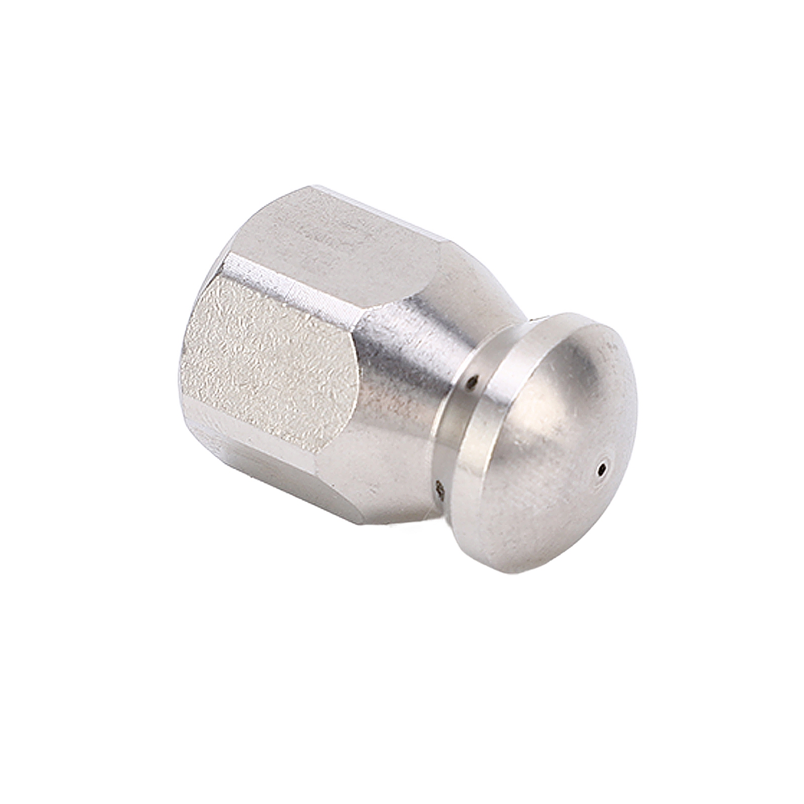 5000 Psi Hochdruckreinigerdüse, Edelstahlschlauch, Rundkopf, 1 Vorderes Loch, 6 Hintere Löcher, G1/4"-innengewinde