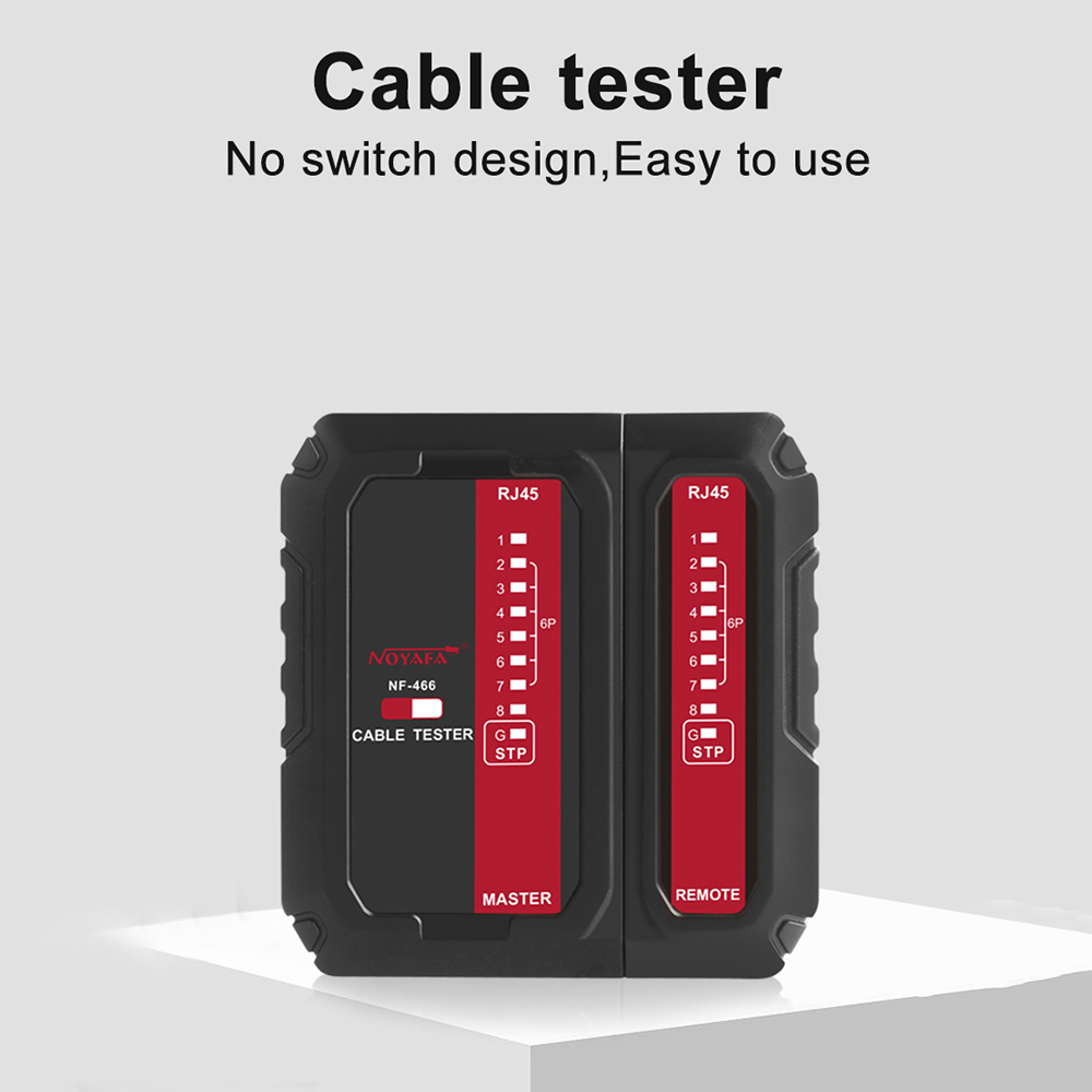Noyafa Nf-466 Netzwerk- Und Telefonkabeltester, Poe-sender- Und Empfängerprüfer, Utp- Und Stp-durchgangsprüfer, Rj45/rj11/r12/cat5/cat6/cat7-testgerät Mit Verbrühungsschutz