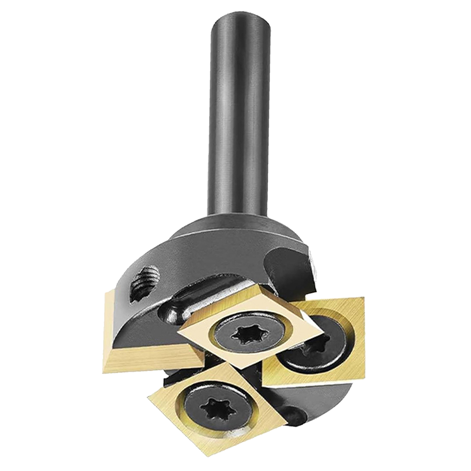 1/4-zoll-schaft, 1-zoll-schnittdurchmesser, Ats-beschichtung, 2+2 Flügel, Hartmetall-wendeschneidplatten, Cnc-planfräser Für Mdf, Weich- Und Hartholz
