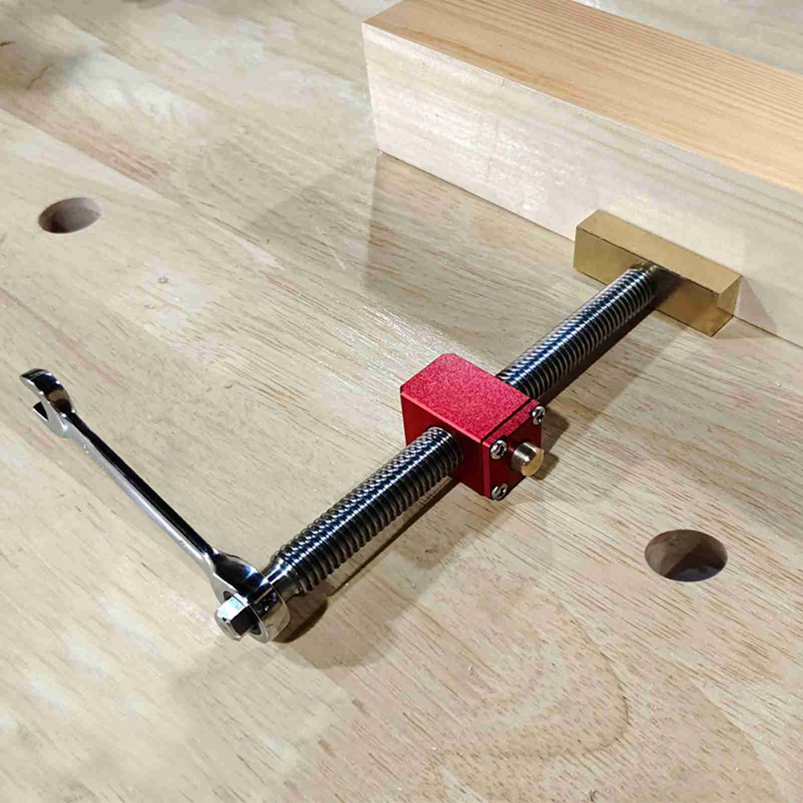 Schnellspann-schraubstock Aus Holz, Tischklemme, Werkbankklemme, Schnellspannmechanismus Aus Messing Mit Anschlag, Vielseitiges Spannwerkzeug