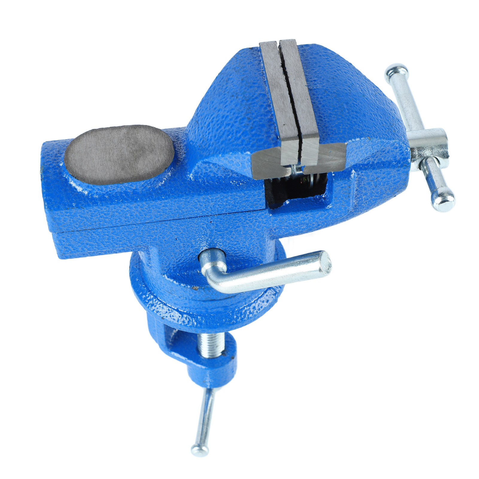 Hochleistungs-tischschraubstock, 50-mm-backen, Hohe Härte, 360°-drehung, Universeller Spannschraubstock, 50 Mm/2 Zoll (1,5 Kg), Blau