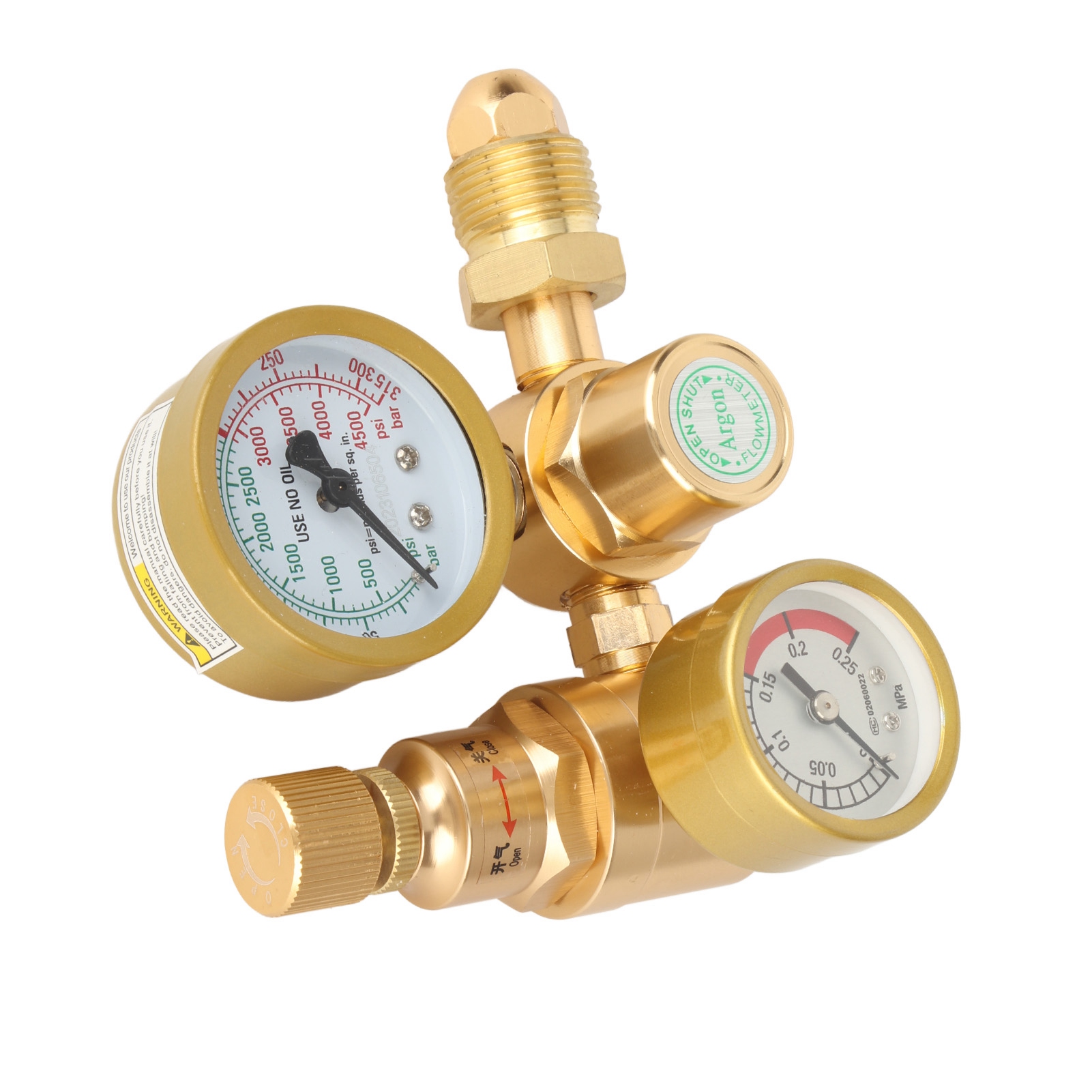 Gasregler Für Argongaz Co2-schweißgeräte, Manometer, Durchflussmesser, Ventil Für Mig- Und Wig-schweißen, Außengewinde G5/8 Zoll Einlass, 1/4 Zoll Auslass