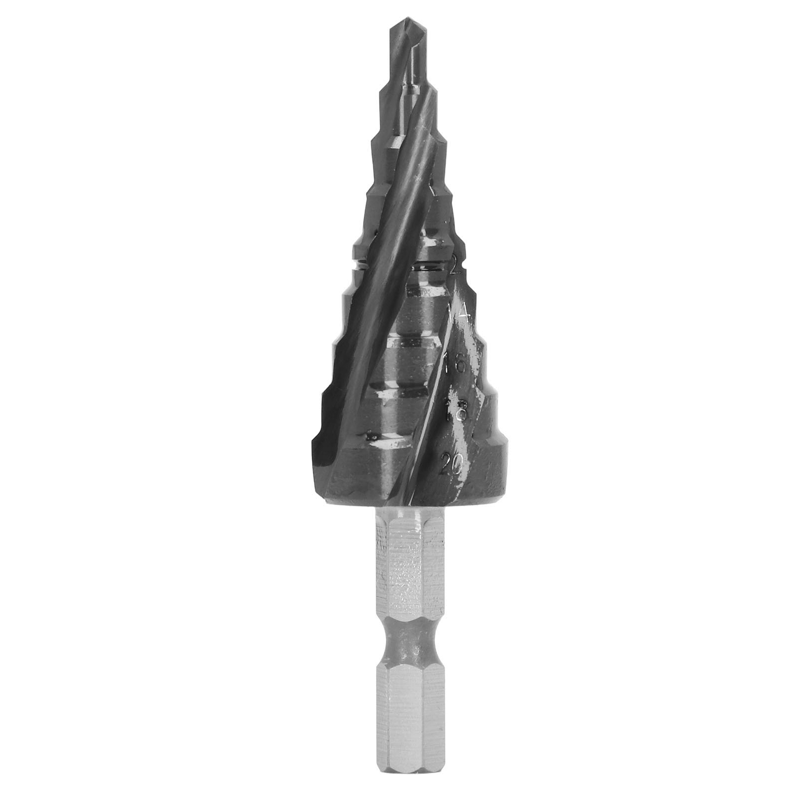 Konischer Treppenbohrer Aus Kobalt, Härte 89hrc, Spiralförmige Nuten, 1/4"-sechskantschaft, 4 Bis 20 Mm Durchmesser, Zum Bohren Von Metall, Kupfer Und Aluminium.