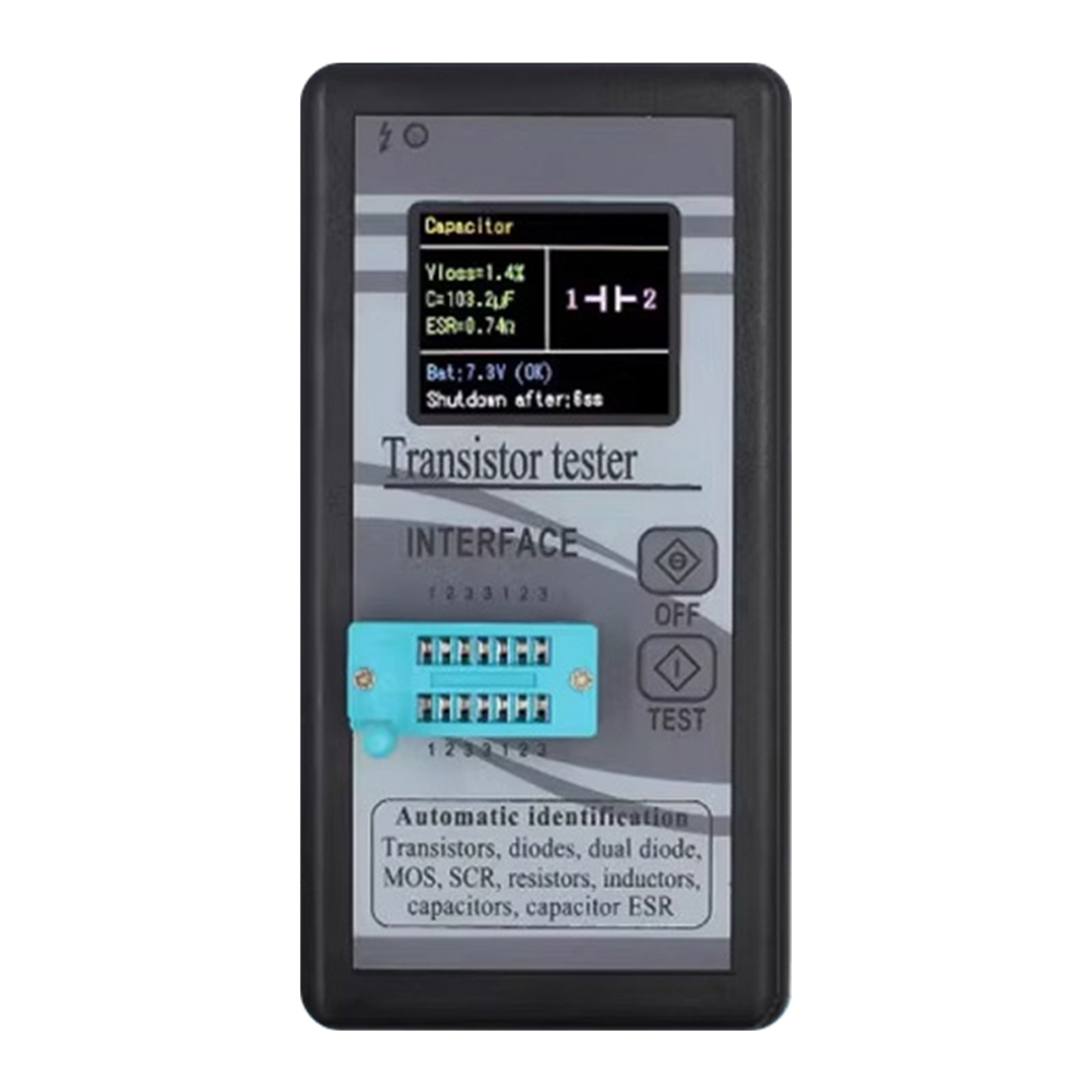 Npn- Und Pnp-transistortester, Diodentester, Widerstandstester, Induktivitätstester, Kondensatortester, Mos-tester, Scr-tester, Esr-tester Mit 1,8-zoll-tft-bildschirm Und Automatischer Pin-erkennung