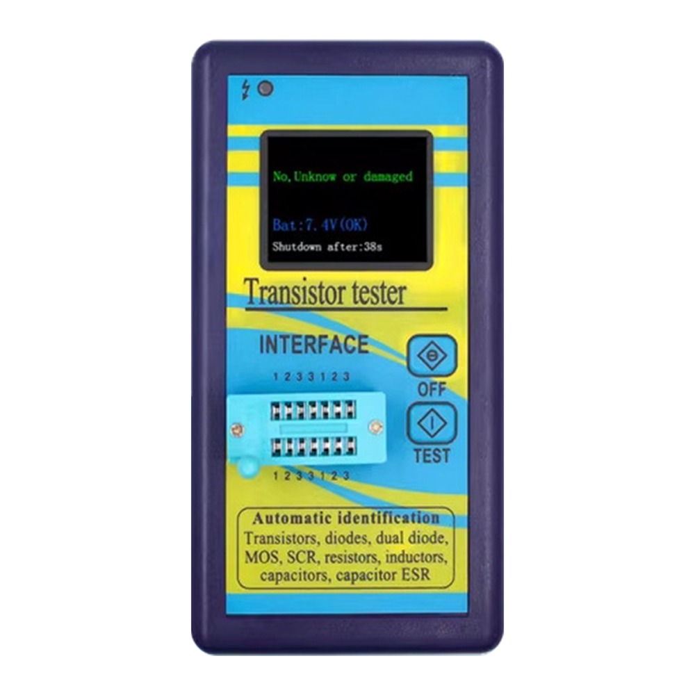 Npn- Und Pnp-transistortester, Diodentester, Widerstandstester, Induktivitätstester, Kapazitätstester, Mosfet-tester, Thyristortester, Esr-meter, 1,8-zoll-tft-bildschirm, Automatische Pin-erkennung