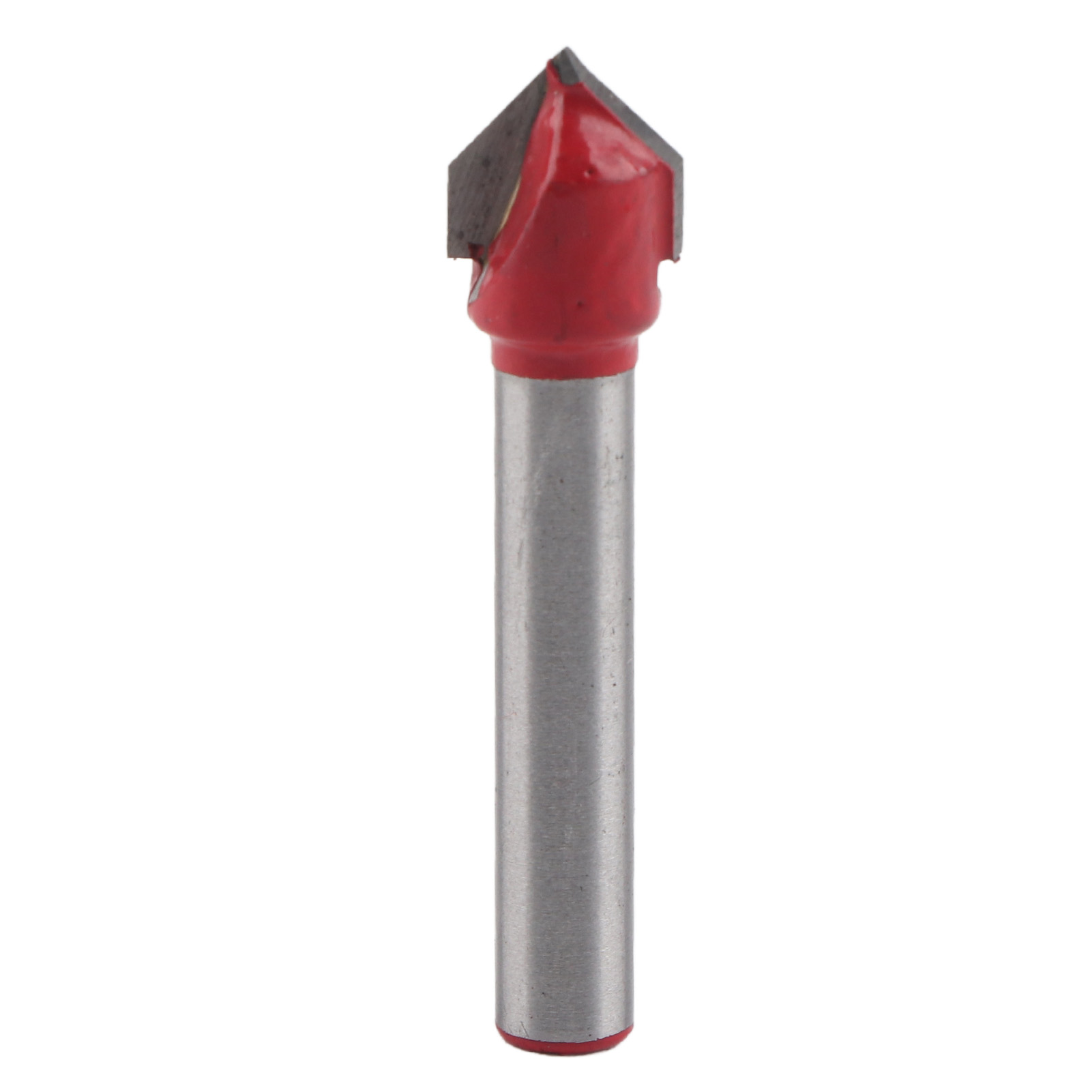 90°-v-nut-holzfräser, Kohlenstoffstahl, 10 Mm Schnittdurchmesser, 6 Mm Schaft