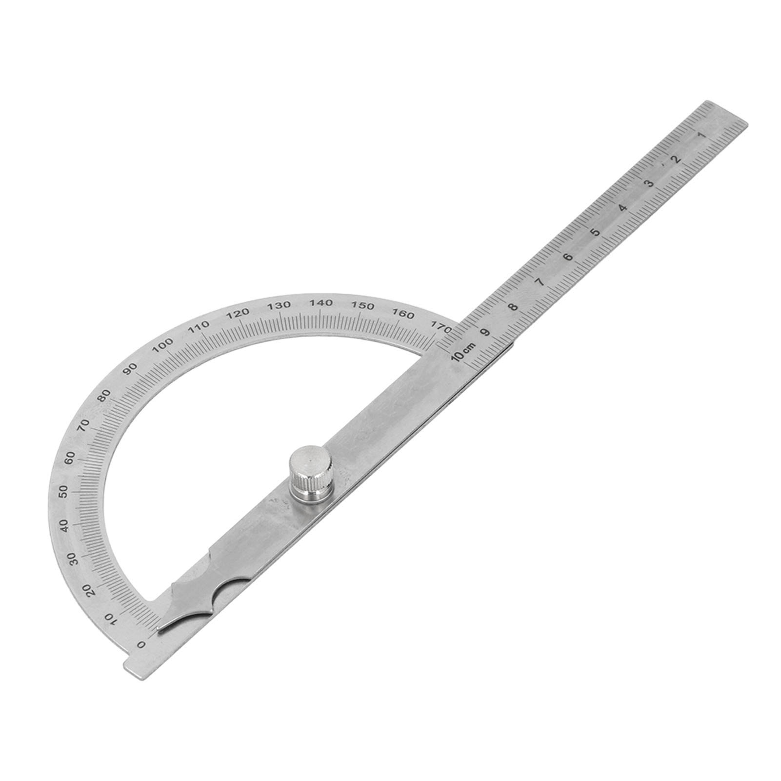Multifunktionaler Winkelmesser/winkelmesser Aus Edelstahl Mit 180°-skala, 120 X 150 Mm, 0 Bis 10 Cm