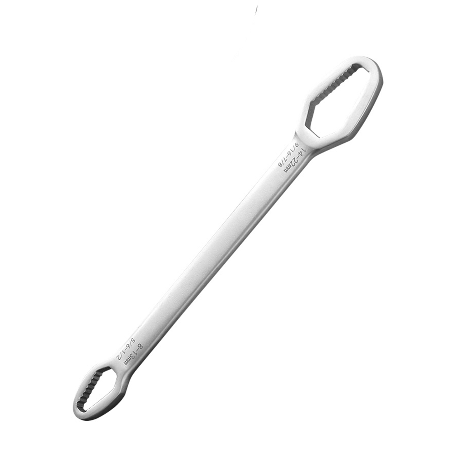 Universeller, Selbstspannender Multifunktions-doppelmaulschlüssel Aus Stahl Für Fahrrad-, Motorrad- Und Autoreparaturen, 8–22 Mm, 220 Mm, Silber