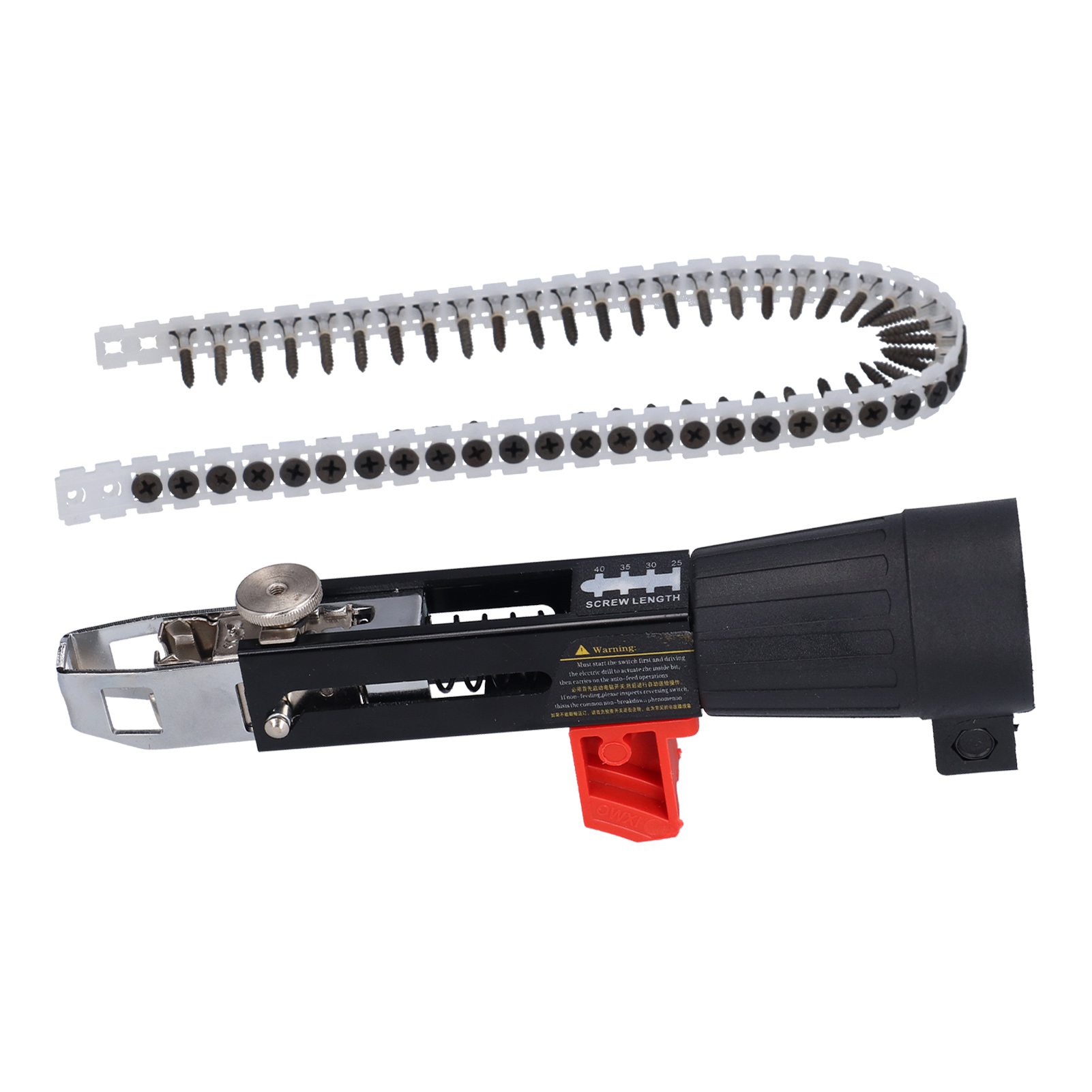 Automatischer Nagleradapter Mit Einstellbarer Nagelzuführungskette Für Schraubendreher, 50 Nägel, 25 Mm Edelstahl