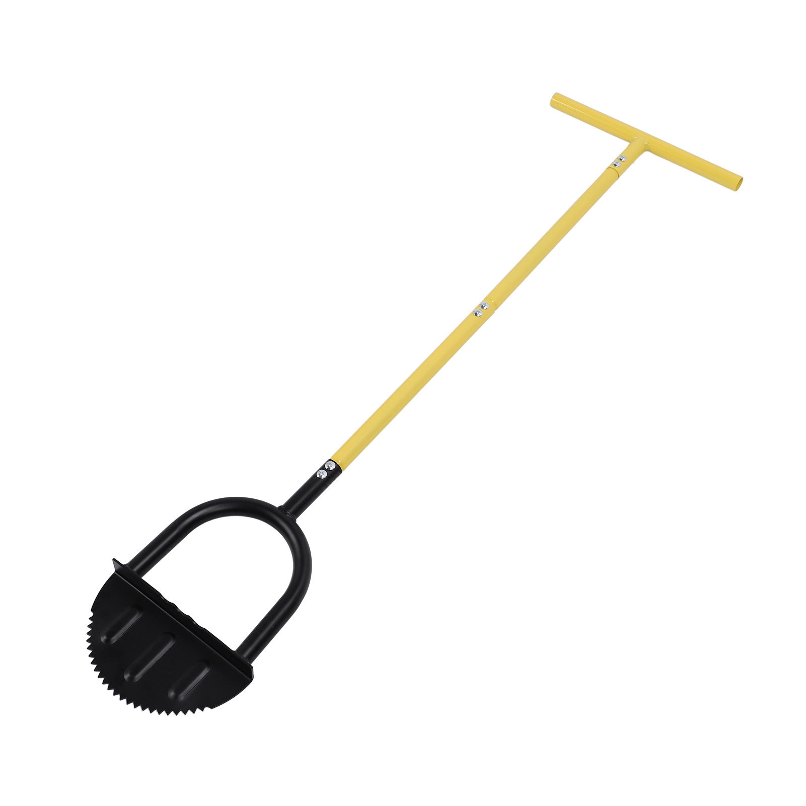 Manuelles, Halbmondförmiges Gartenkantenwerkzeug Aus Kohlenstoffstahl Mit T-griff Für Gartenbau Und Landwirtschaft