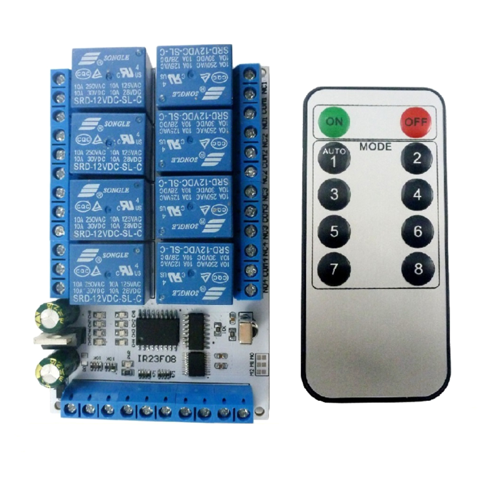 Ir23f08 8-kanal Multifunktions-infrarot-controller-relaismodul Mit Fernbedienung