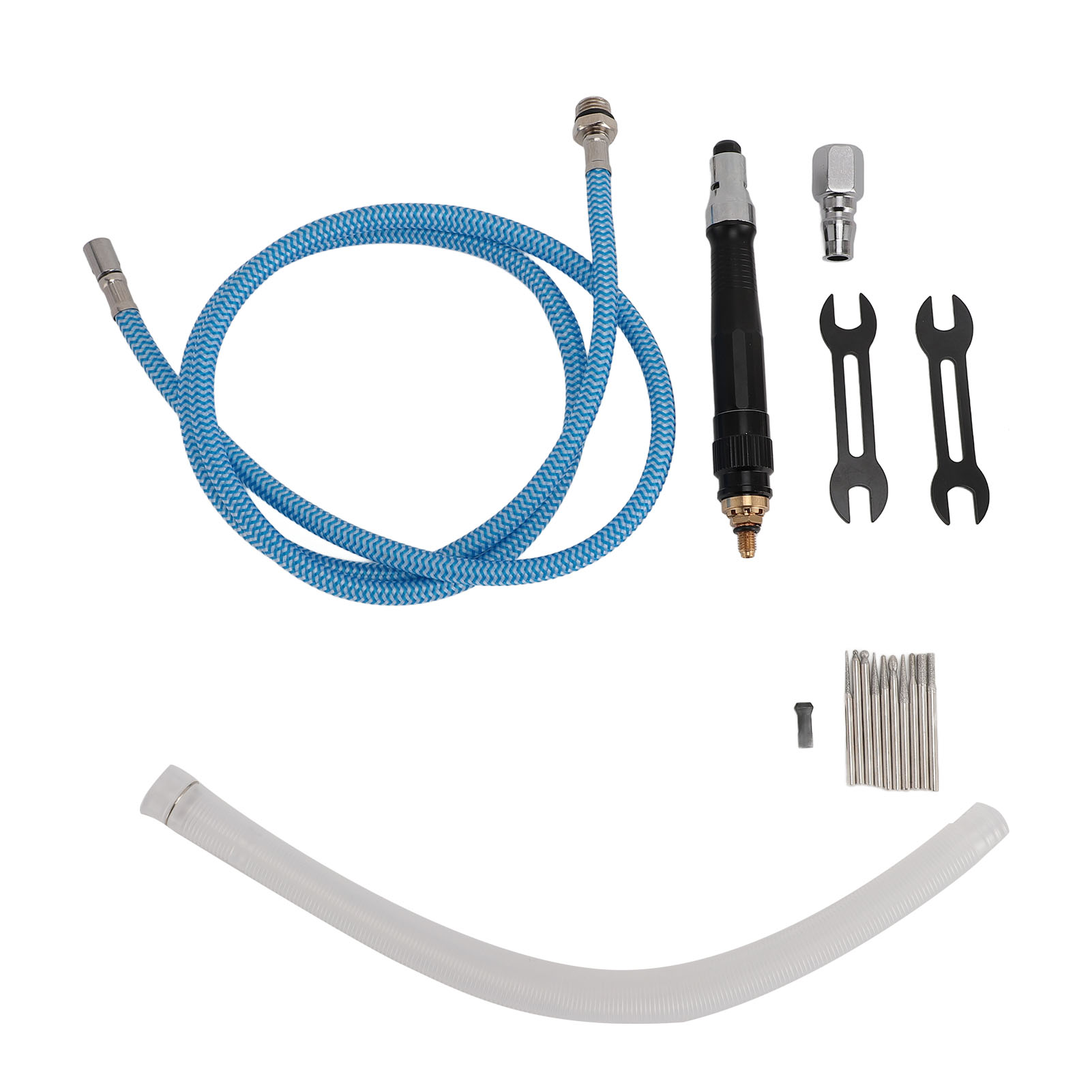 Pneumatischer Bleistiftschleifer, 70000 U/min, 1/4"-npt-anschluss, Mini-polier- Und Bleistiftschneidwerkzeug Mit 3-mm-spannfutter Und 10 Schneidmessern