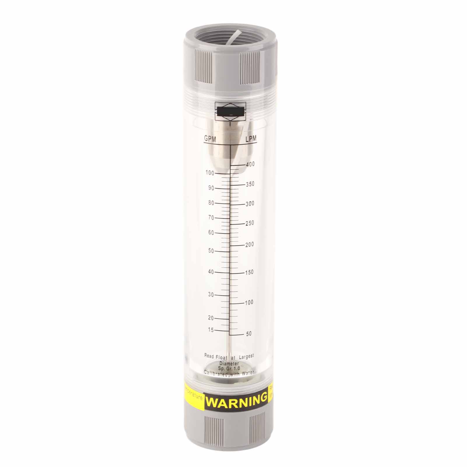 Lzm-40g Rohrdurchflussmesser Für Flüssigkeiten Aus Acrylglas (plexiglas) Mit G1-1/2"- Oder Bsp-innengewinde, 10-100 Gpm