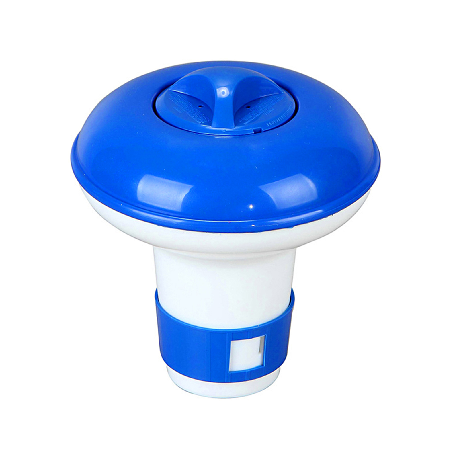 Schwimmender Tablettenspender Für Whirlpools Und Pools, Schwimmender Chlorspender Für 1,5-zoll-tabletten, 20 Verstellbare Düsen, Blau-weißes Pp, 13 X 13 X 12,5 Cm