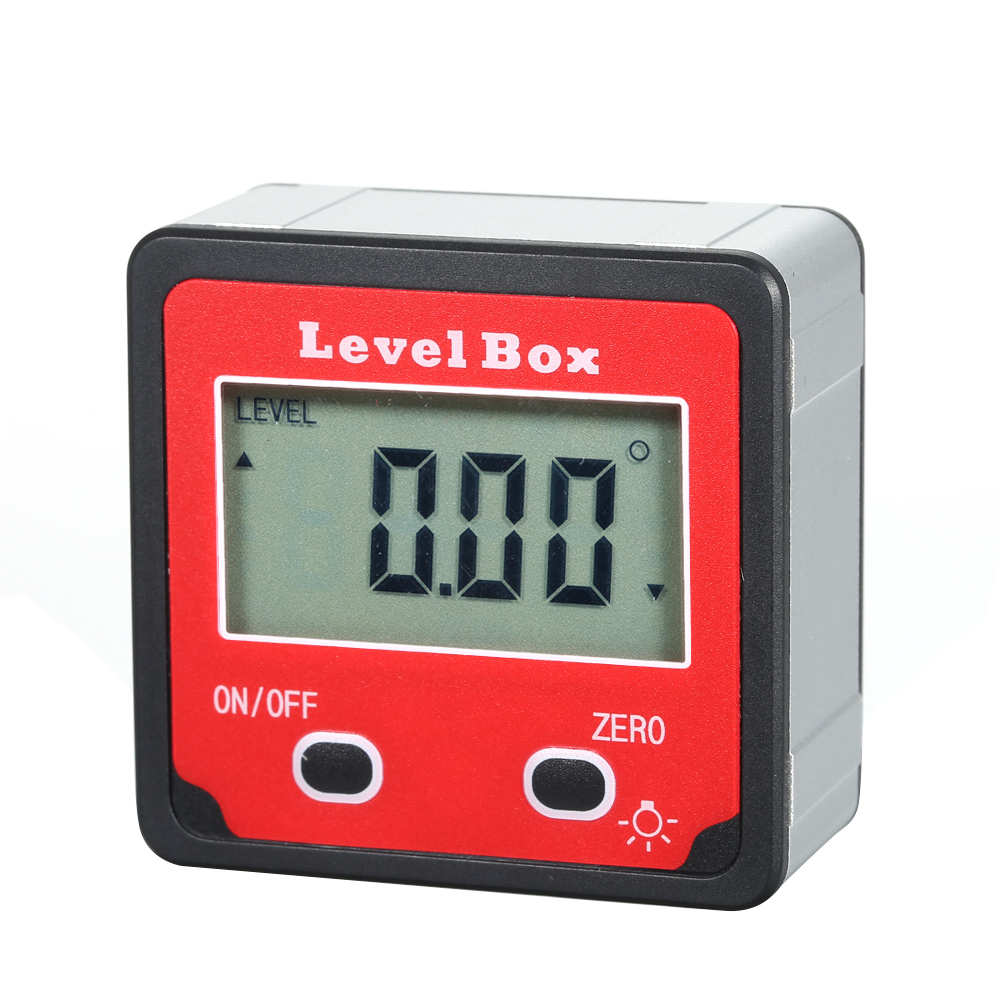 Digitales Nivelliergehäuse Mit Lcd-anzeige, Elektronischem Winkelmesser, Neigungsmesser, Aluminiumgehäuse Mit Hintergrundbeleuchtung, 4 X 90°-messbereich