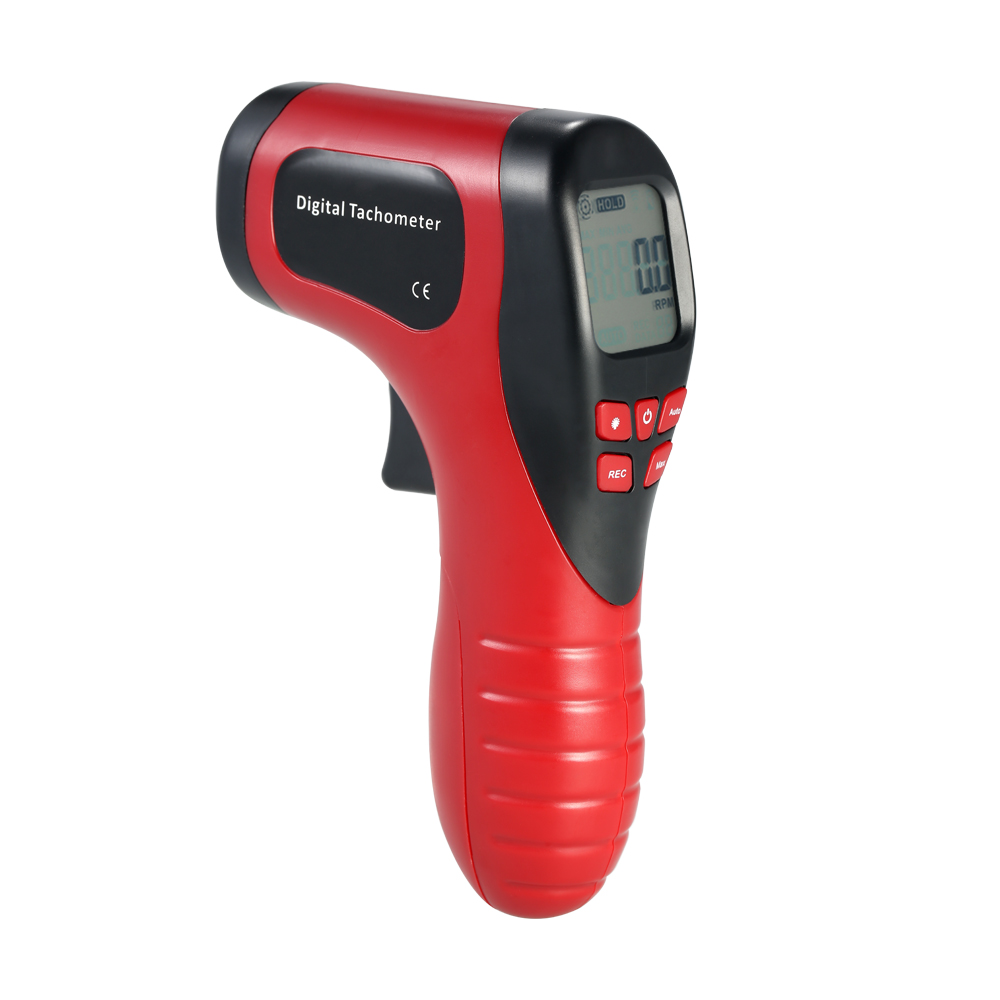 Tragbarer, Berührungsloser Digitaler Foto-drehzahlmesser Mit Laser Und Lcd-bildschirm, Drehzahlbereich 2,5–99999 U/min, Motordrehzahlmesser Mit 1 Reflektorstreifen