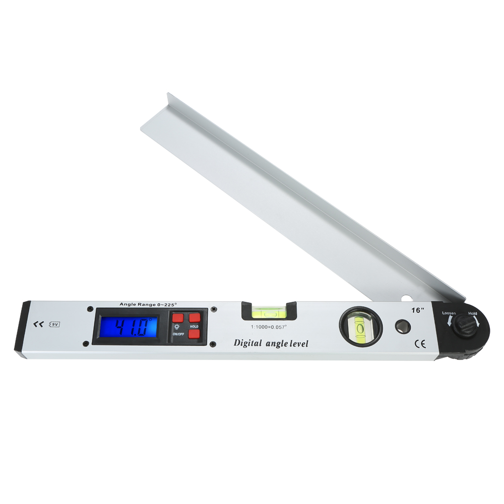 Digitales Nivelliergerät Mit 0-225°-technologie, 400 Mm Messwinkel, 16" Buscoprotractor, Elektronischer Neigungsmesser Mit Doppellibelle Für Horizontale Und Vertikale Messungen