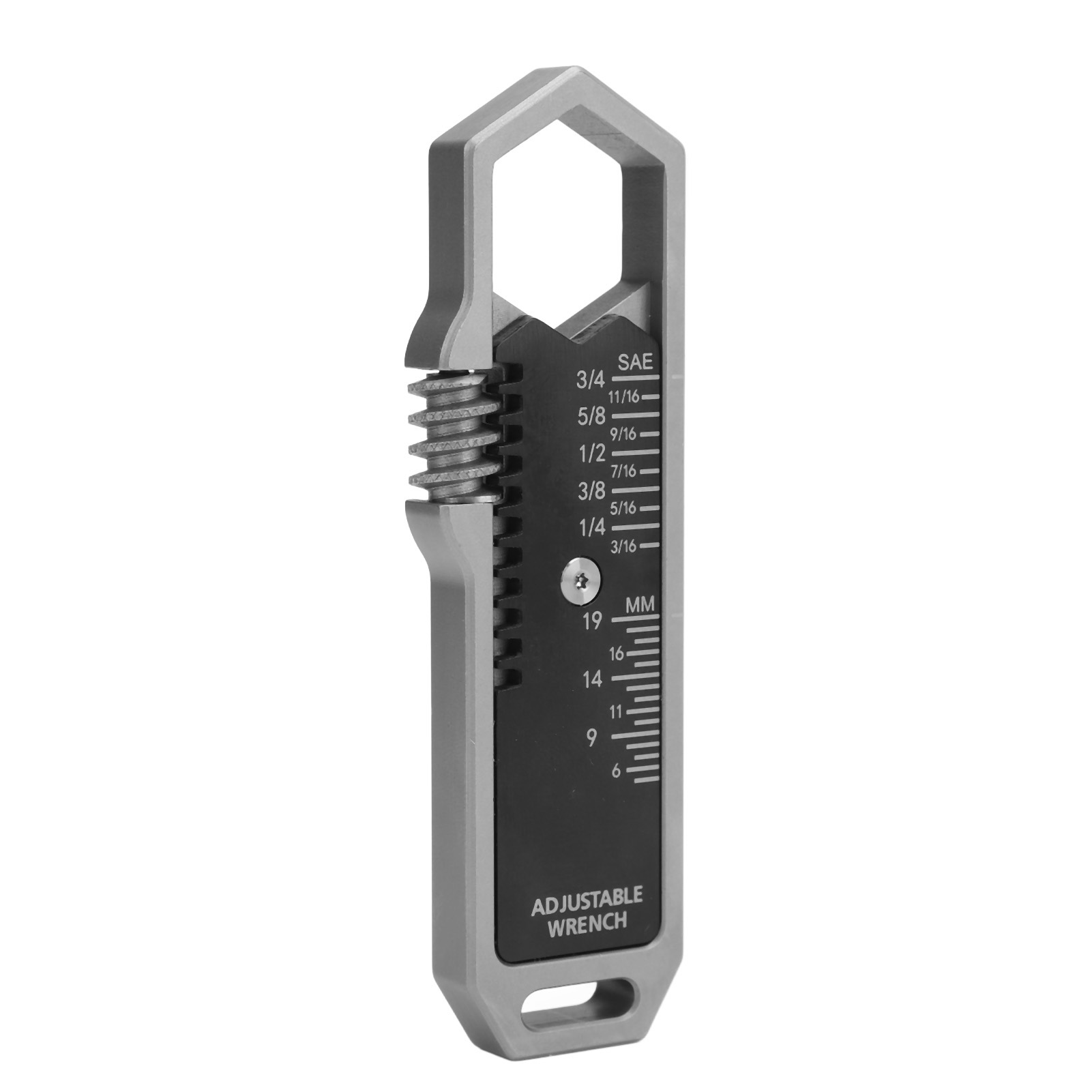 Verstellbarer Edc-schraubenschlüssel (5 Bis 19 Mm) Mit Abnehmbarem Gürtelclip Für Wartungsarbeiten Im Freien (3/16 Bis 3/4 Zoll).
