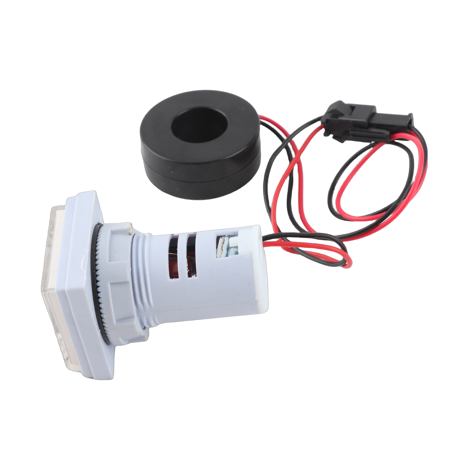3-stelliger Wechselstrom-, Spannungs- Und Frequenzanzeiger, 3-in-1-multifunktionsmessgerät Mit Quadratischem Messkopf (22 Mm Led), Ac 60–500 V, 0–100 A, 20–75 Hz