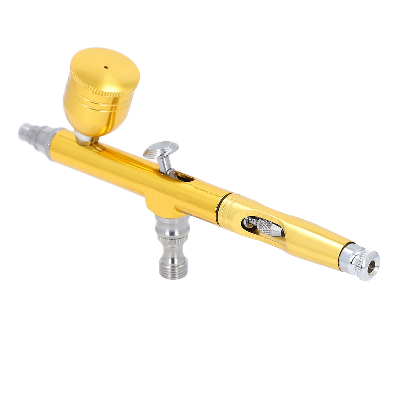Airbrush-pistole Mit 0,3-mm-düse Und 6-ml-farbbehälter, Goldenes Airbrush-set Für Möbelreparatur, Tortendekoration Und Wandmalerei