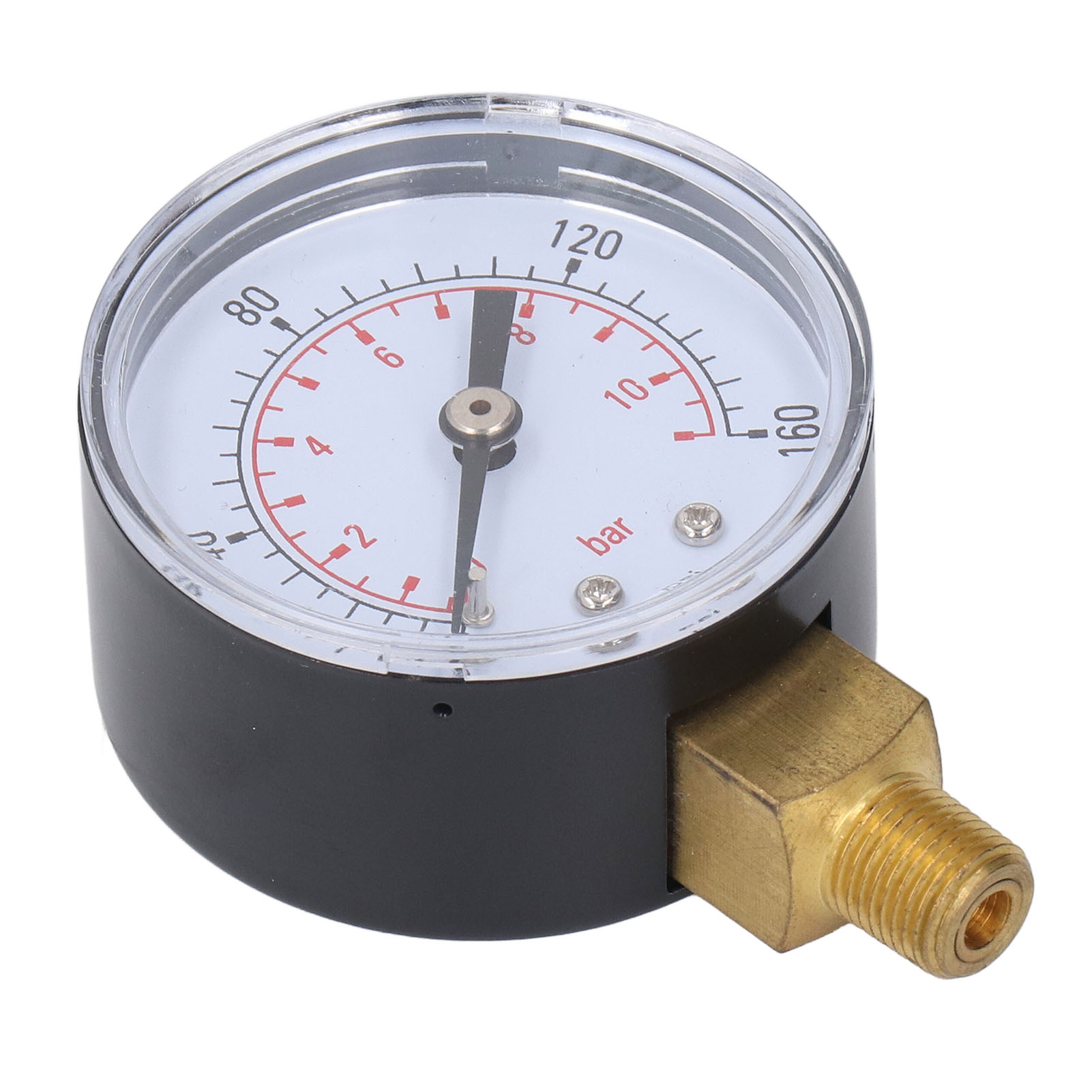 Axiales Manometer Aus Edelstahl, 0 Bis 160 Psi, 0 Bis 11 Bar, 1/8 Zoll Npt, 50 Mm Zifferblatt, Für Luft, Wasser Und Kraftstoff.