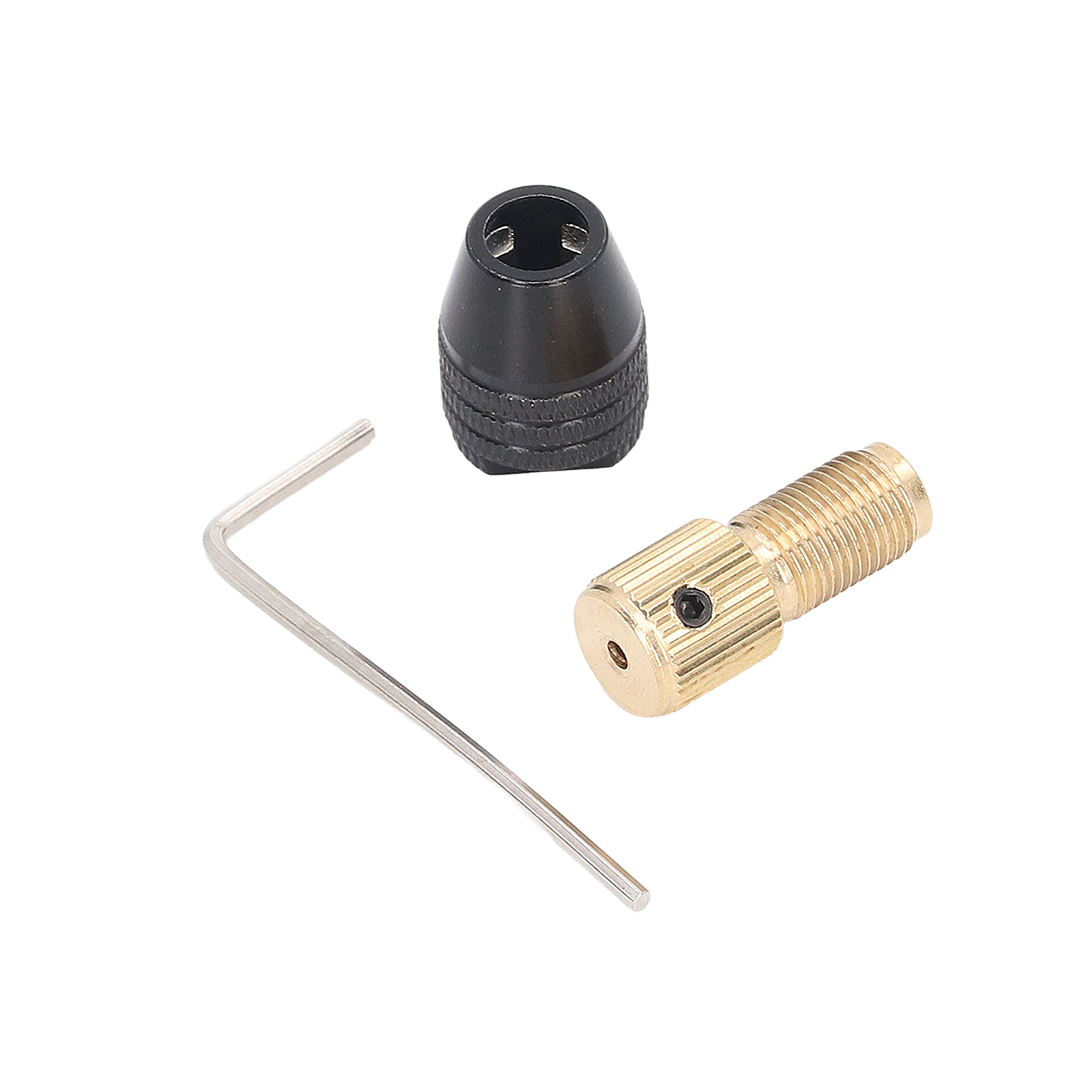 Selbstspannendes 3-backen-bohrfutter Für Rotationswerkzeuge, Gerader Verlängerungsschaft, Messing, 2,0-mm-innensechskantaufnahme