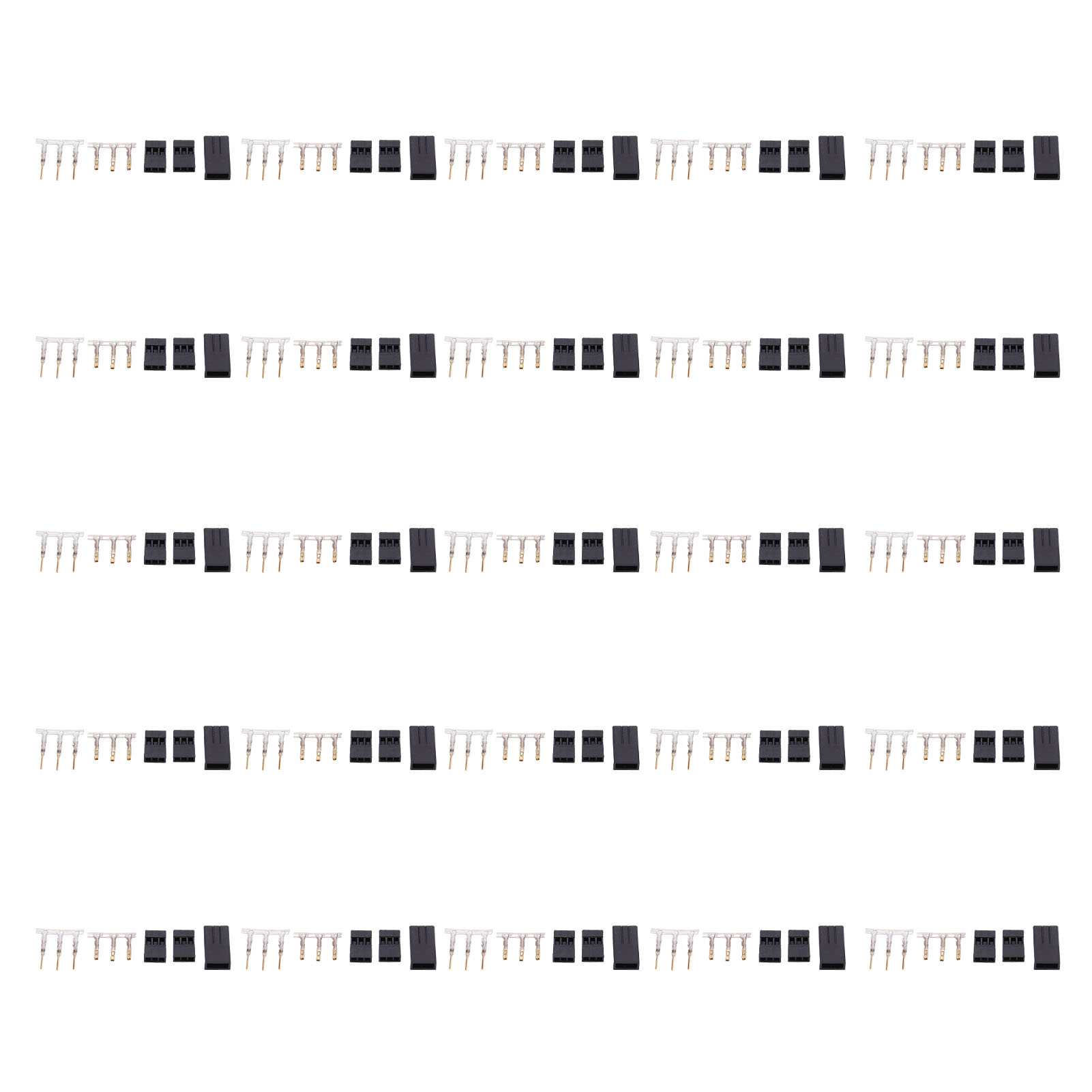 50-teiliges Crimp-anschlussset (stecker/buchse) Für Jr-kompatible Servostecker