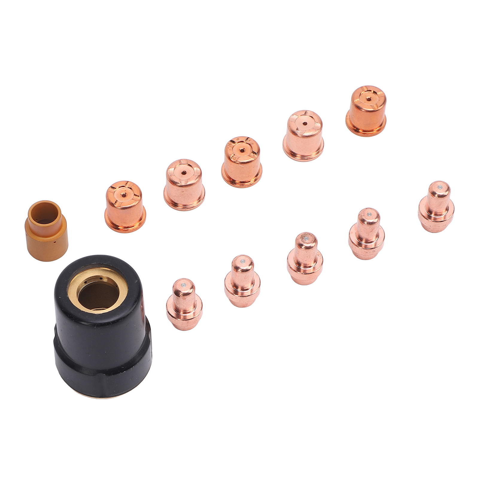 Set Mit 12 Verbrauchsmaterialien Für Plasmaschneider: Elektroden, Düsen, Wirbelring, Schutzkappe Für Eastwood Versa-cut 40 Und Cb50 Brenner