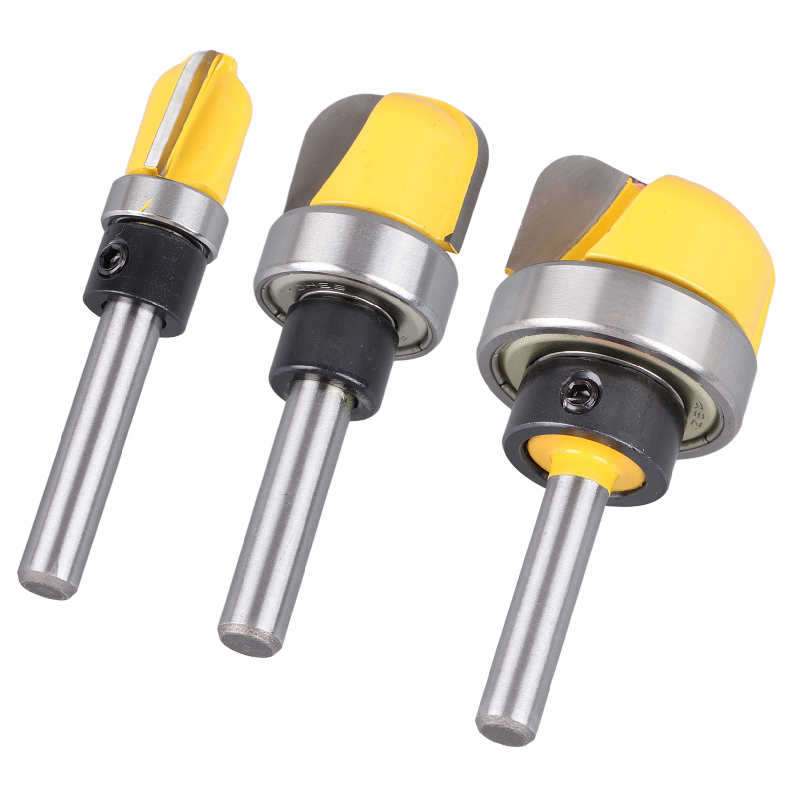 Set Mit 3 Holzfräsern Mit 6,35 Mm Schaft Und Abgerundeter Unterseite Für Trockenbauarbeiten, Hartmetall