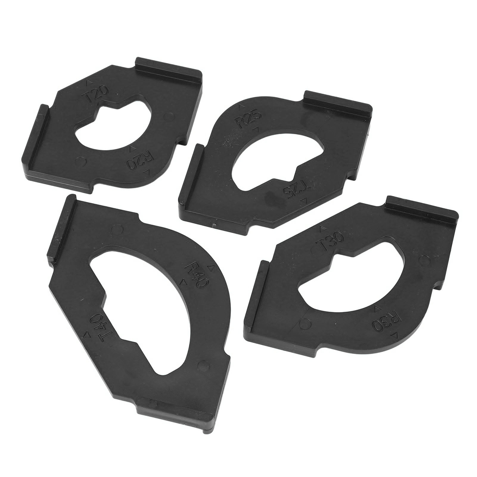 Set Mit 4 Kunststoff-frässchablonen R20t20, R25t25, R30t30, R40t40 Für Holzbearbeitung